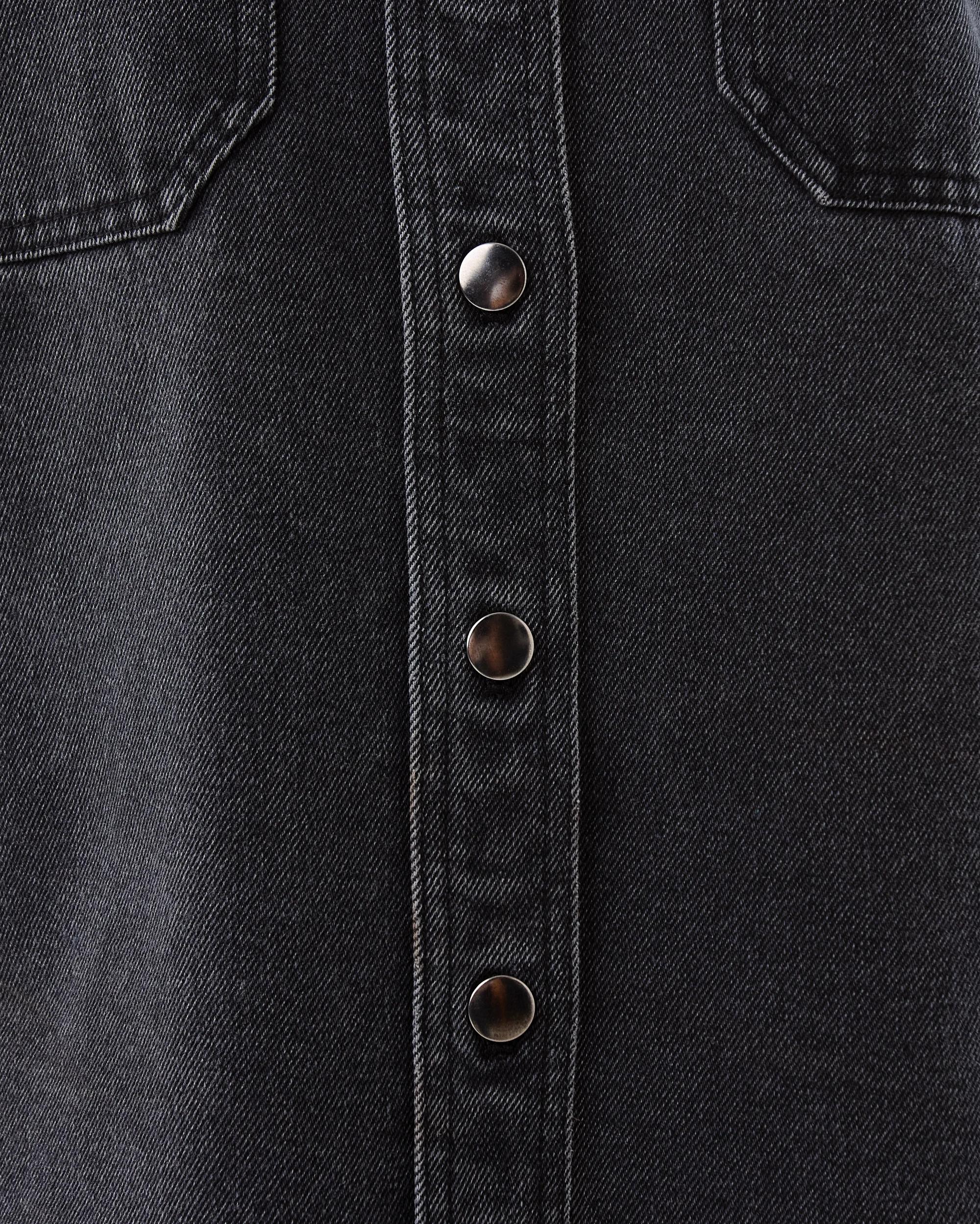 7 Long Sleeve Denim Shirt Black Wash, 7 of 8