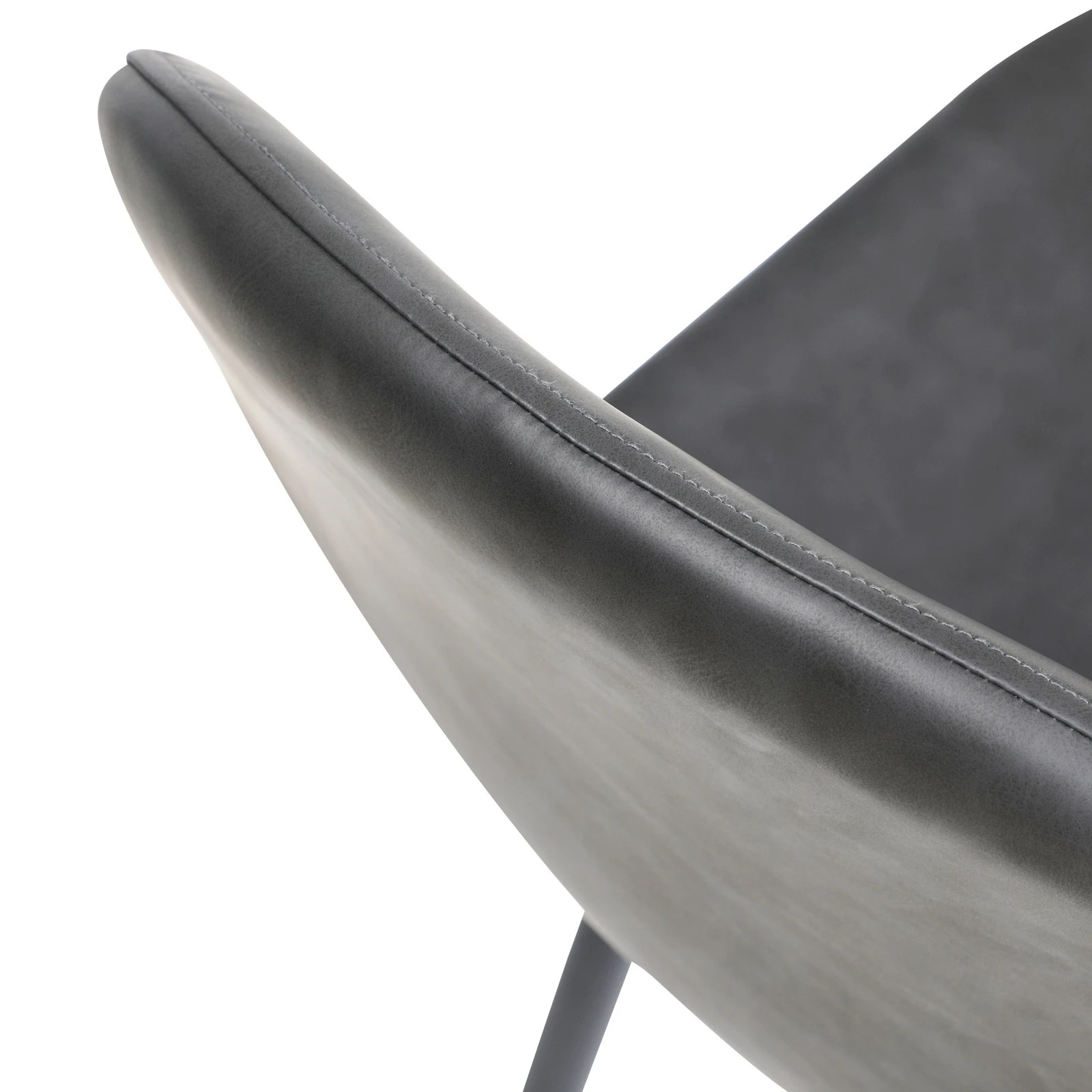 6 Oikiture 4x Dining Chairs Kitchen Accent Chair Lounge Room PU Leather - Grey, 6 of 9