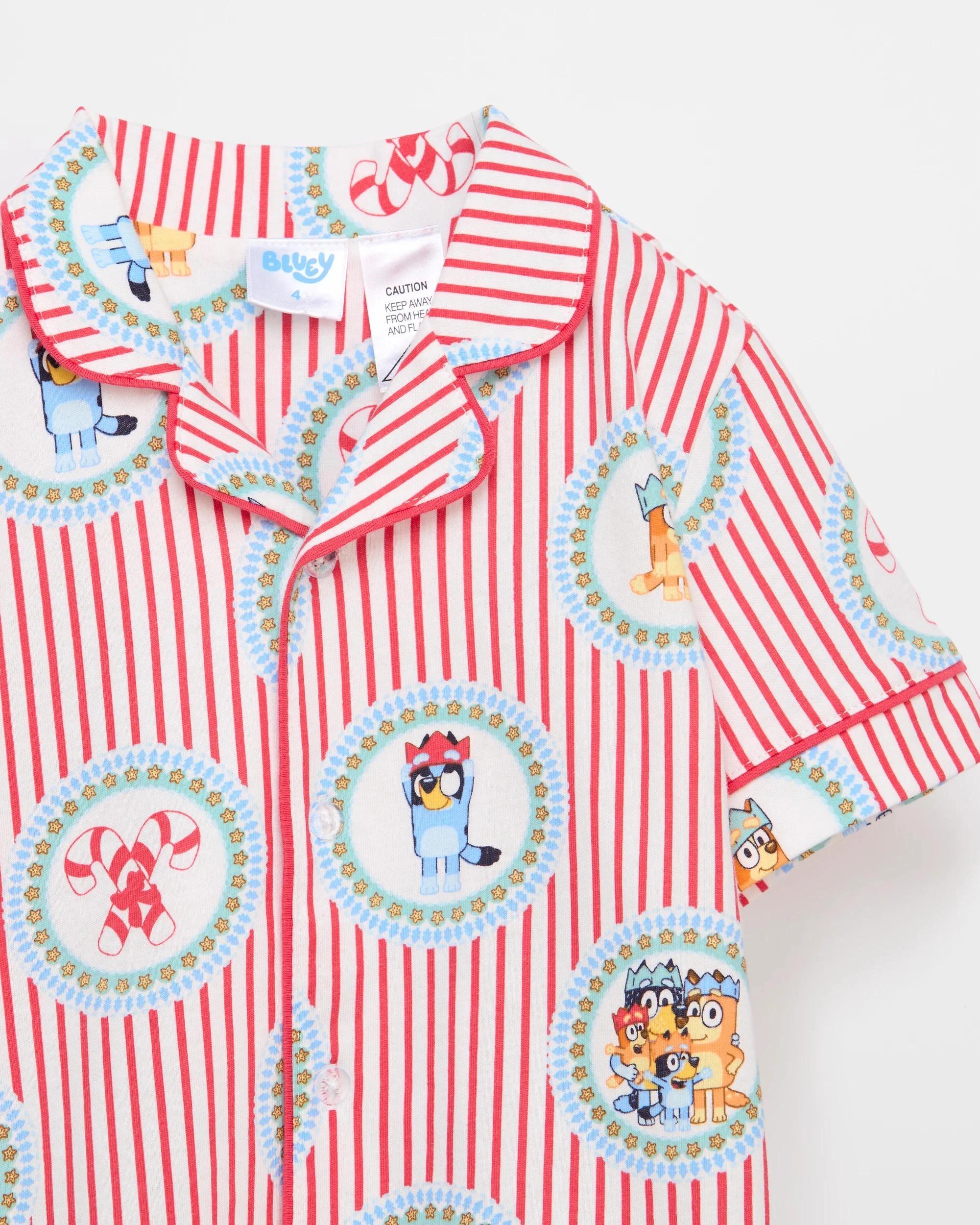 7 Family Matching Christmas Bluey Younger Kids Australian Cotton Pyjama Set BLUEY, 7 of 9