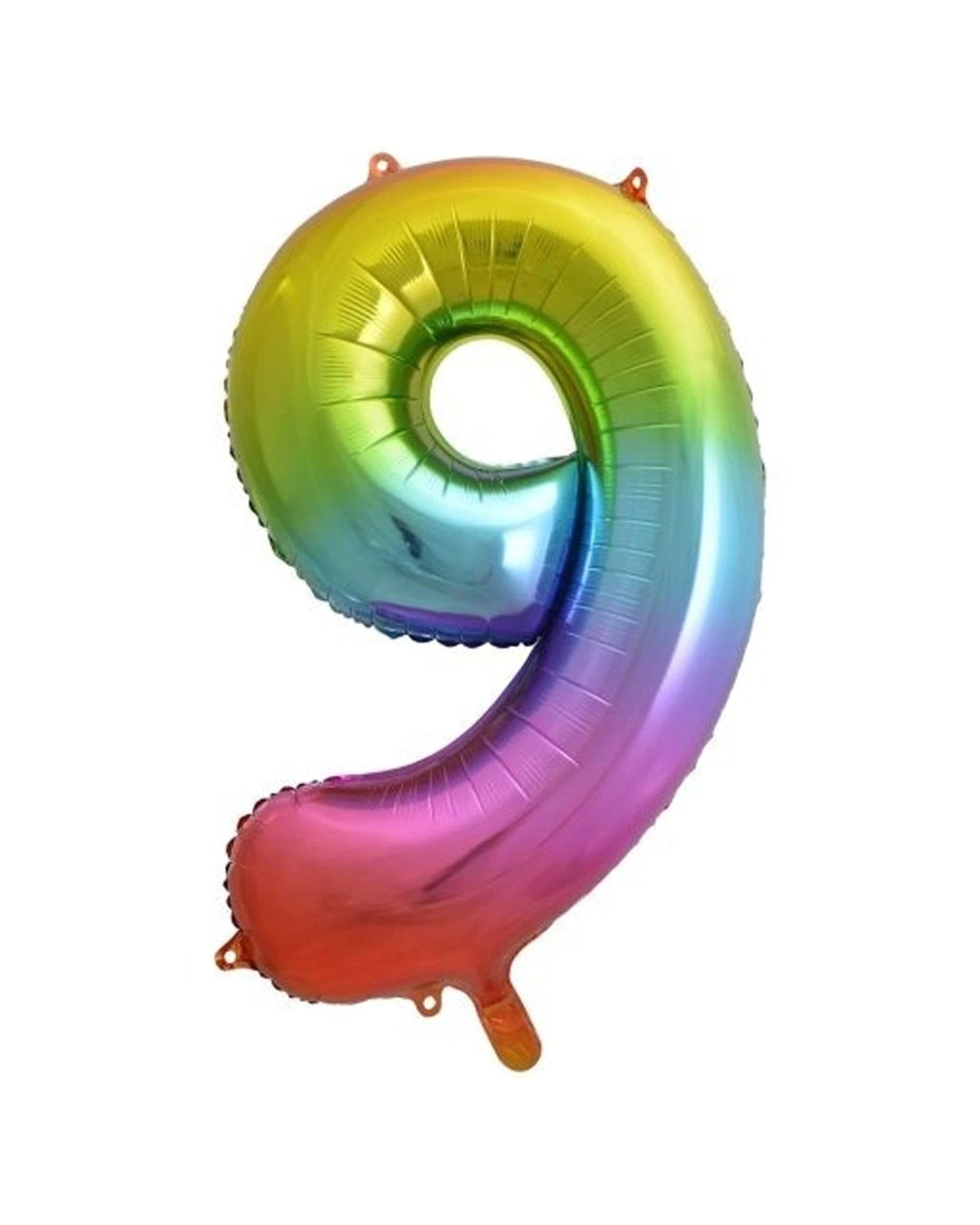 1 Alpen Decrotex Foil Balloon Number 9 Party Decoration 34 Inches Rainbow - Multi, 1 of 1