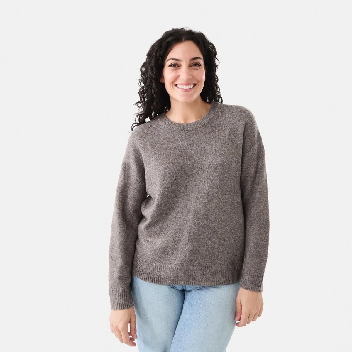 1 Relaxed Jumper Taupe Mrl, 1 of 5