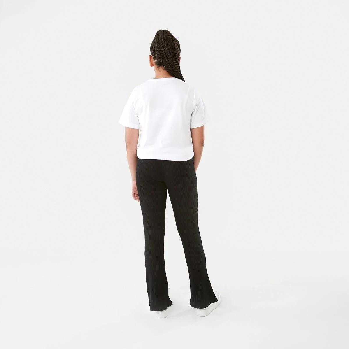 6 Rib Roll Waist Leggings Black, 6 of 8