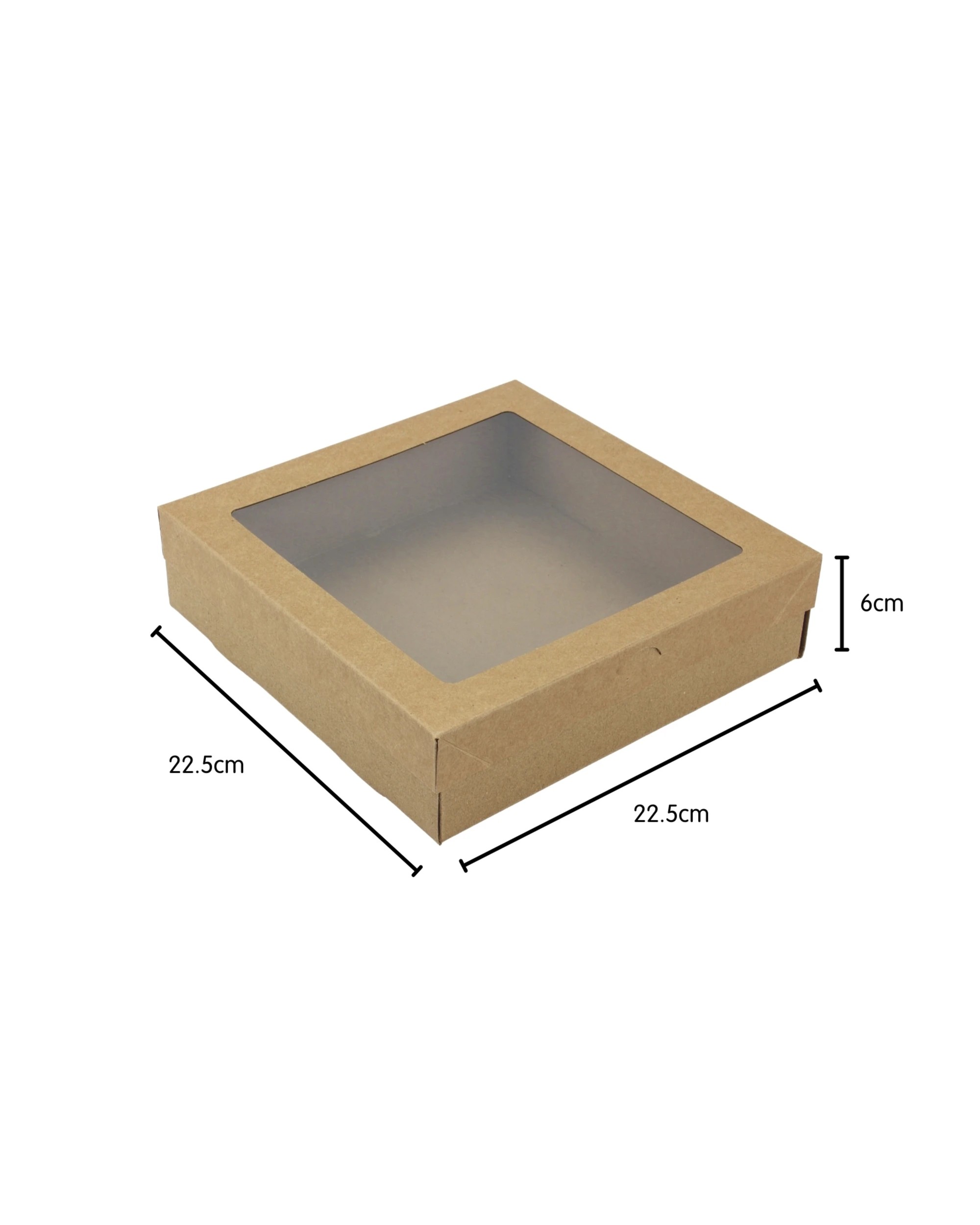 3 Eco Kraft Grazing Boxes with Lids 22.5cm x 22.5cm x 6cm (Pack of 2), 3 of 4