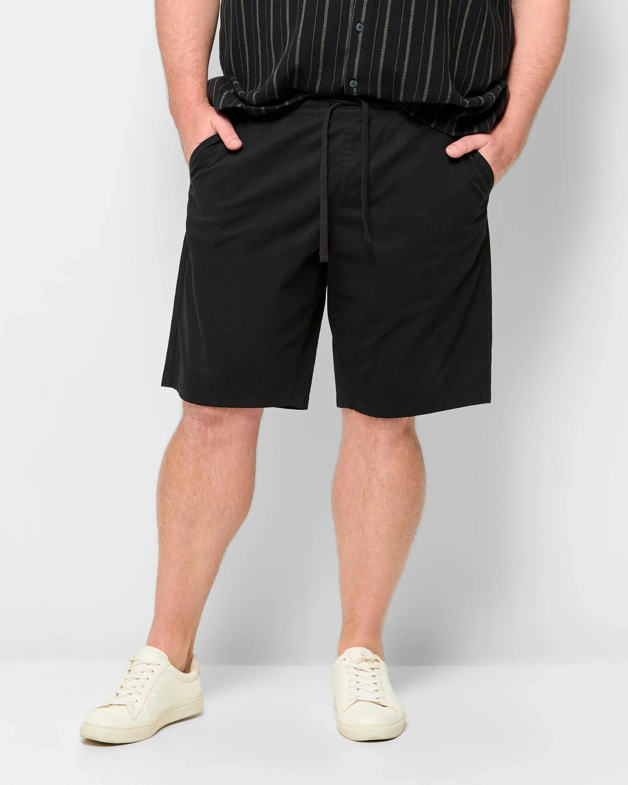 1 Target Man Plus Plus Size Australian Cotton Byron Shorts BLACK, 1 of 5