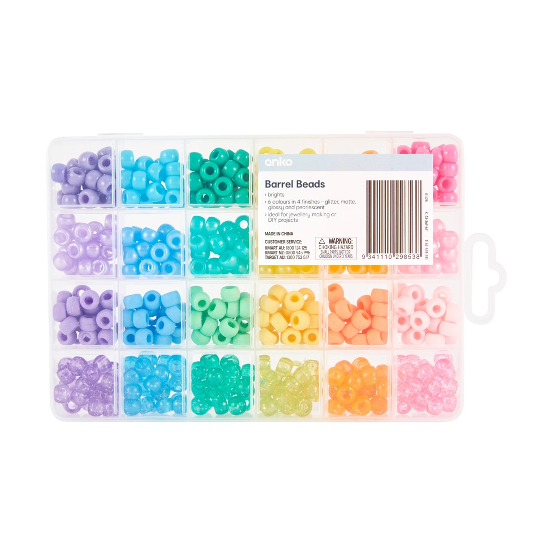 1 Barrel Beads Set - Brights, 1 of 2