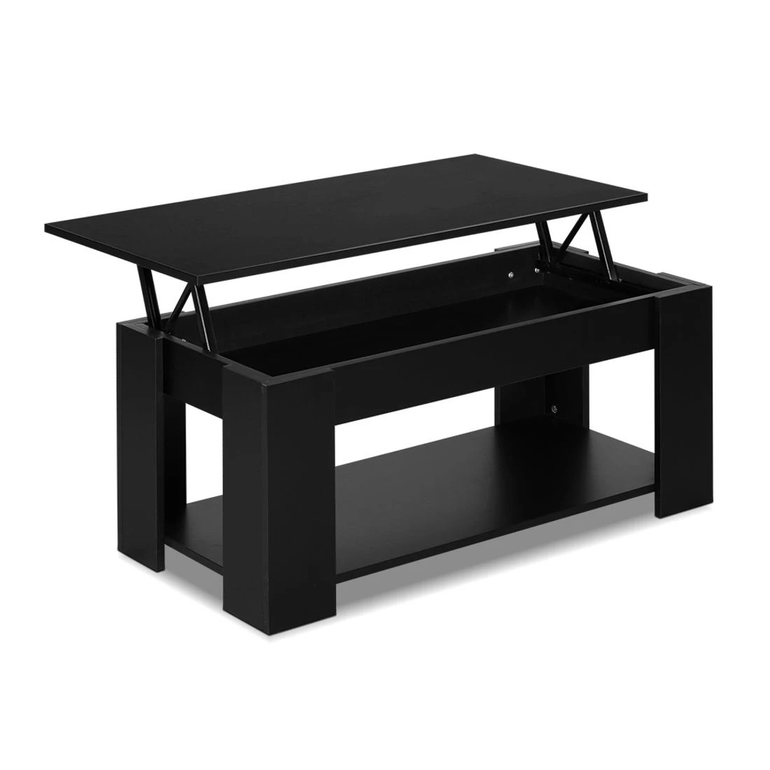 1 Artiss Coffee Table Lift-top Coffee Table - Black, 1 of 8