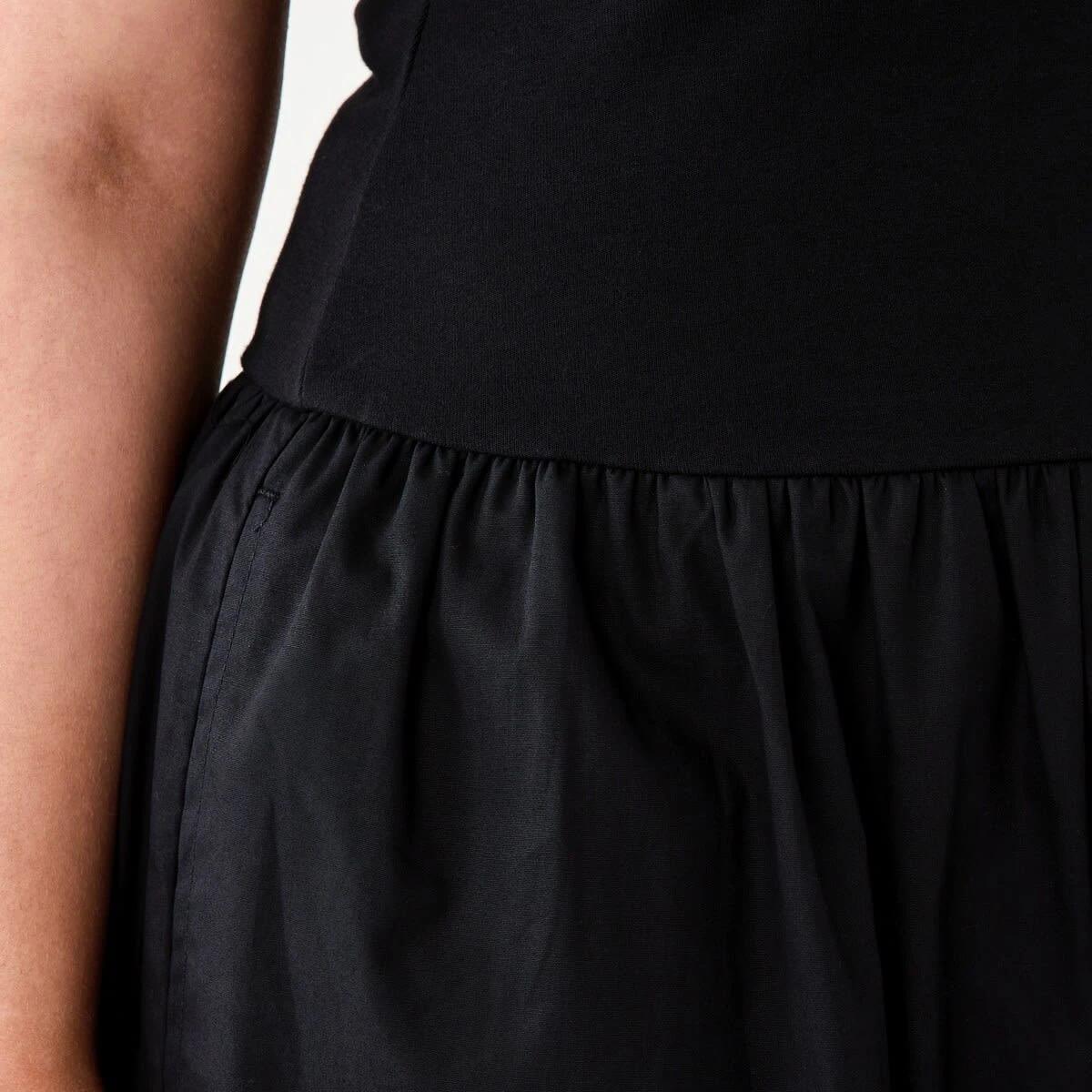 5 Short Sleeve Drop Waist Midi Dress BLACK, 5 of 6