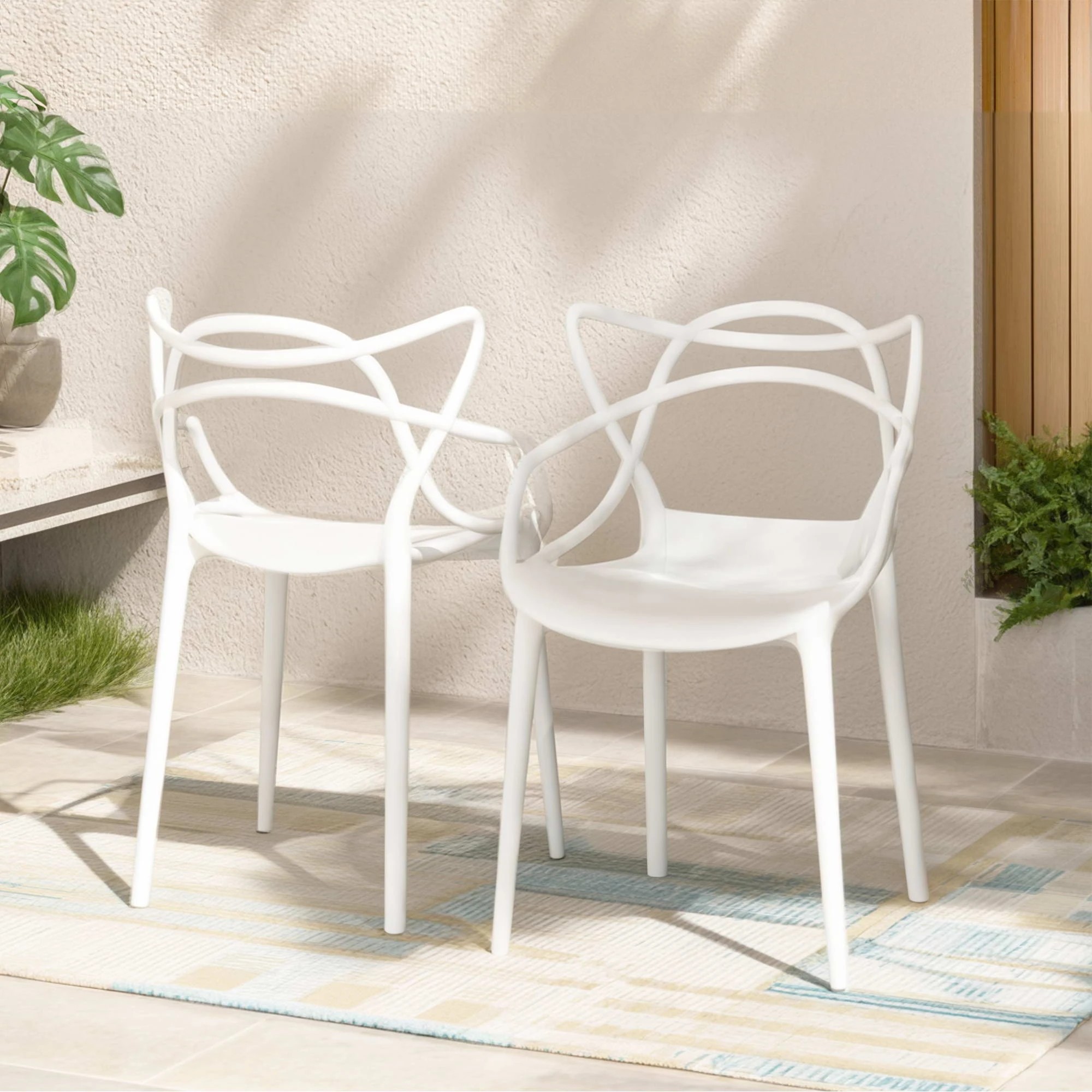 5 Gardeon 5PCS Outdoor Dining Set Table and Chairs Patio Garden Furniture Entwine - White, 5 of 8