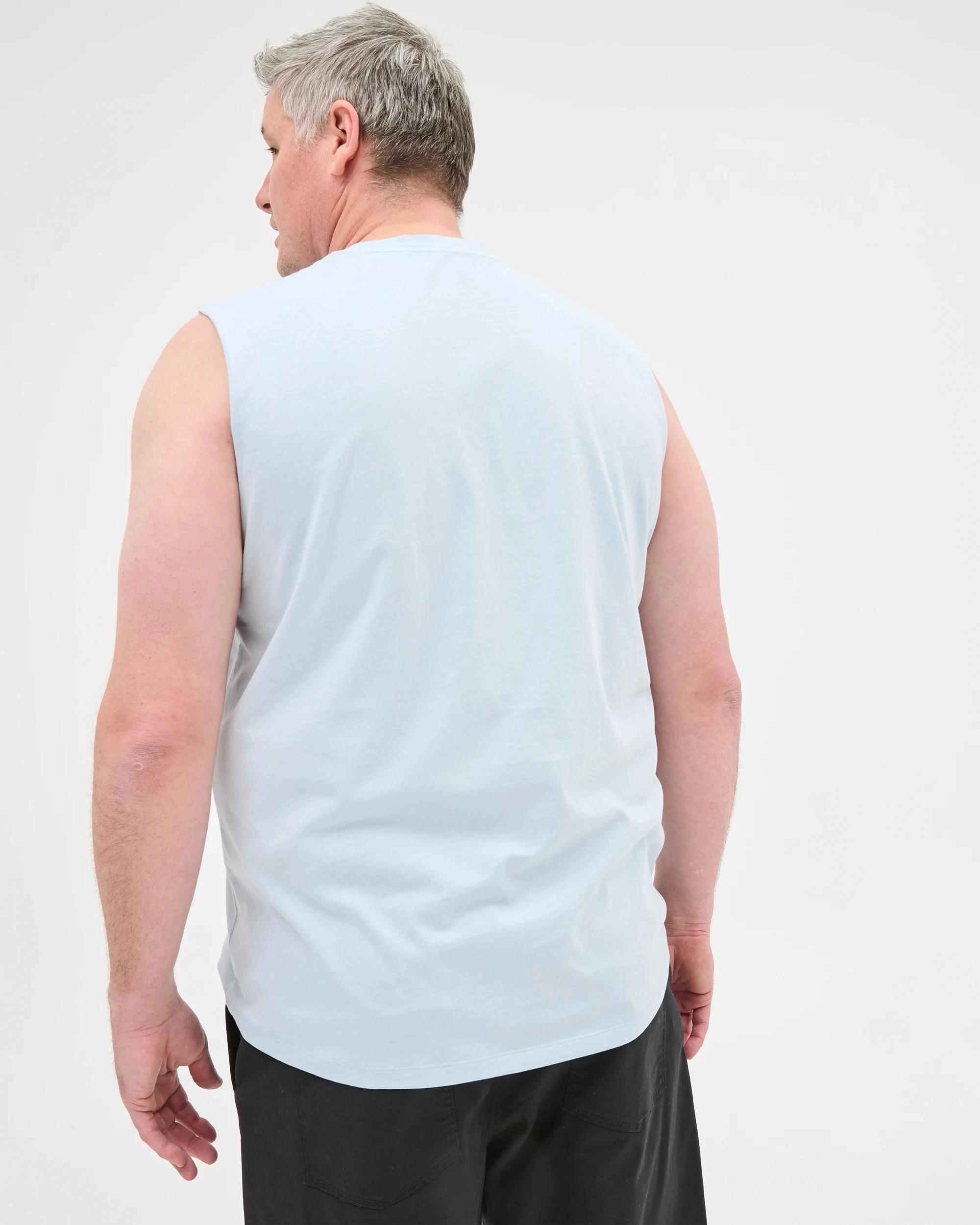 4 Target Plus Size Australian Cotton Plain Tank Top LIGHT BLUE, 4 of 5