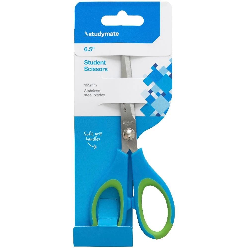 2 Studymate Soft Grip Student Scissors 6.5"/165mm, 2 of 3