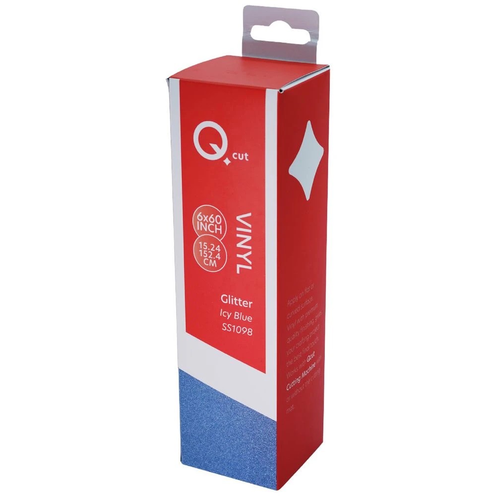 1 Qcut Specialty Vinyl Icy Blue Glitter, 1 of 3