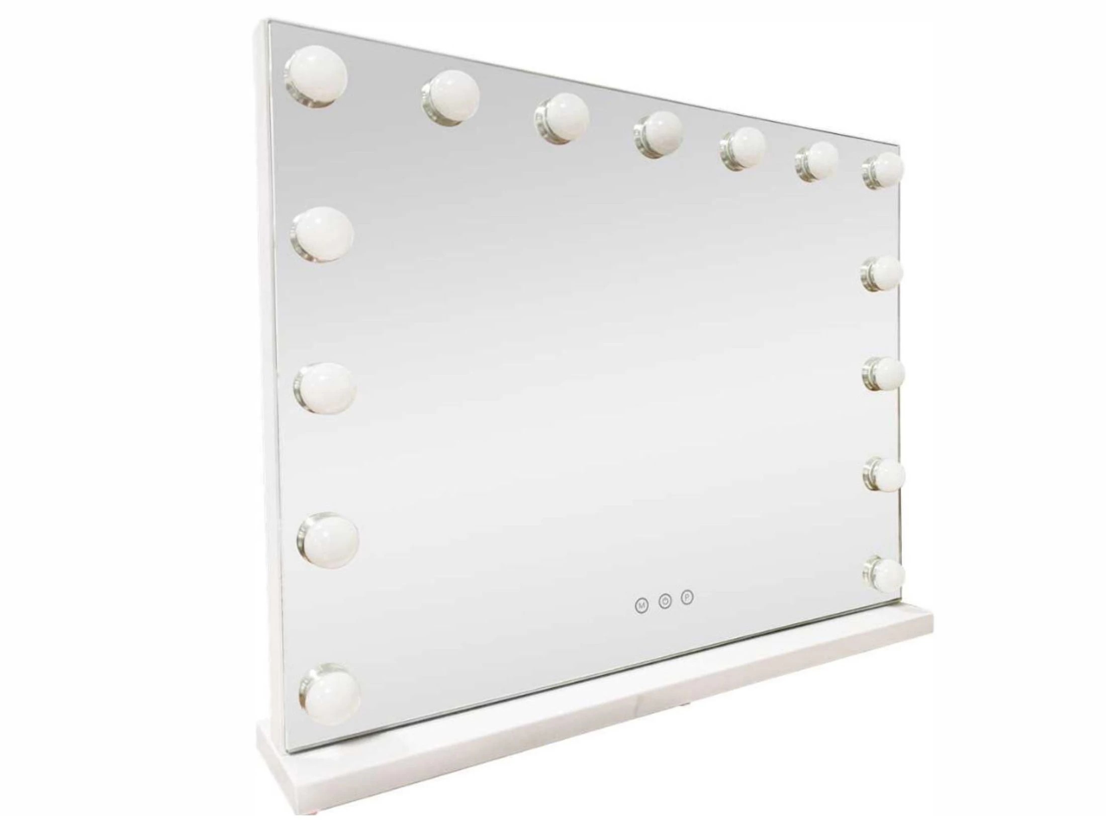 1 Lenoxx LED Beauty Mirror with 15 Bulbs, Colour Settings, USB A and USB C, White, 58 × 48cm, 1 of 3