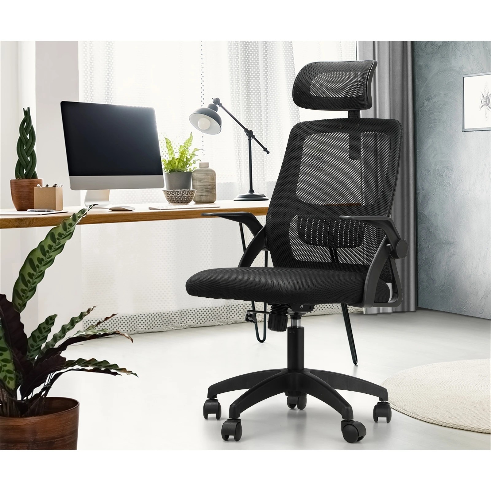 2 Oikiture Mesh Office Chair Fabric
 - Black, 2 of 9