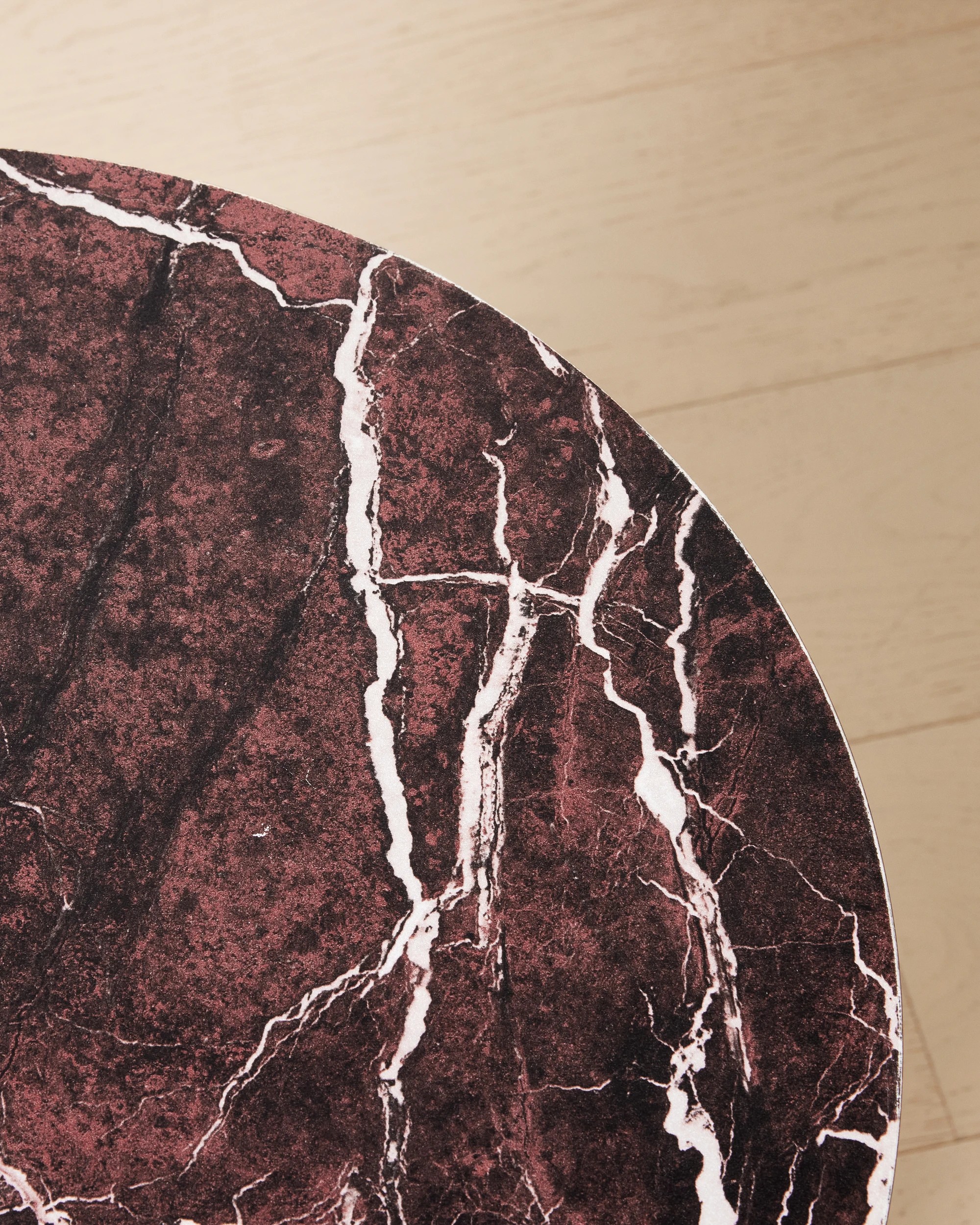 3 Round Marble Look Side Table, 3 of 5