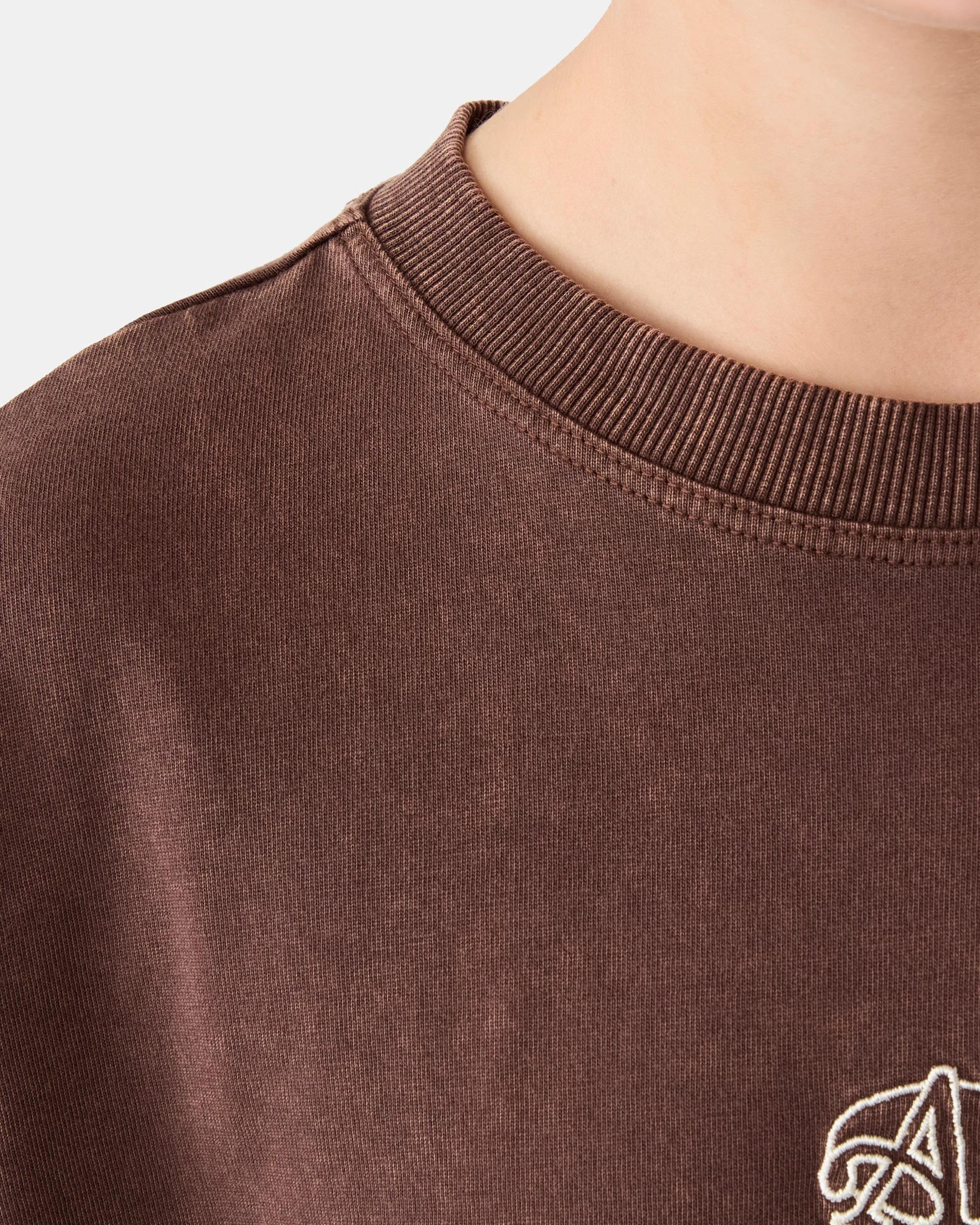 4 Short Sleeve Oversized Embroidered T-shirt Brn Slogan, 4 of 8