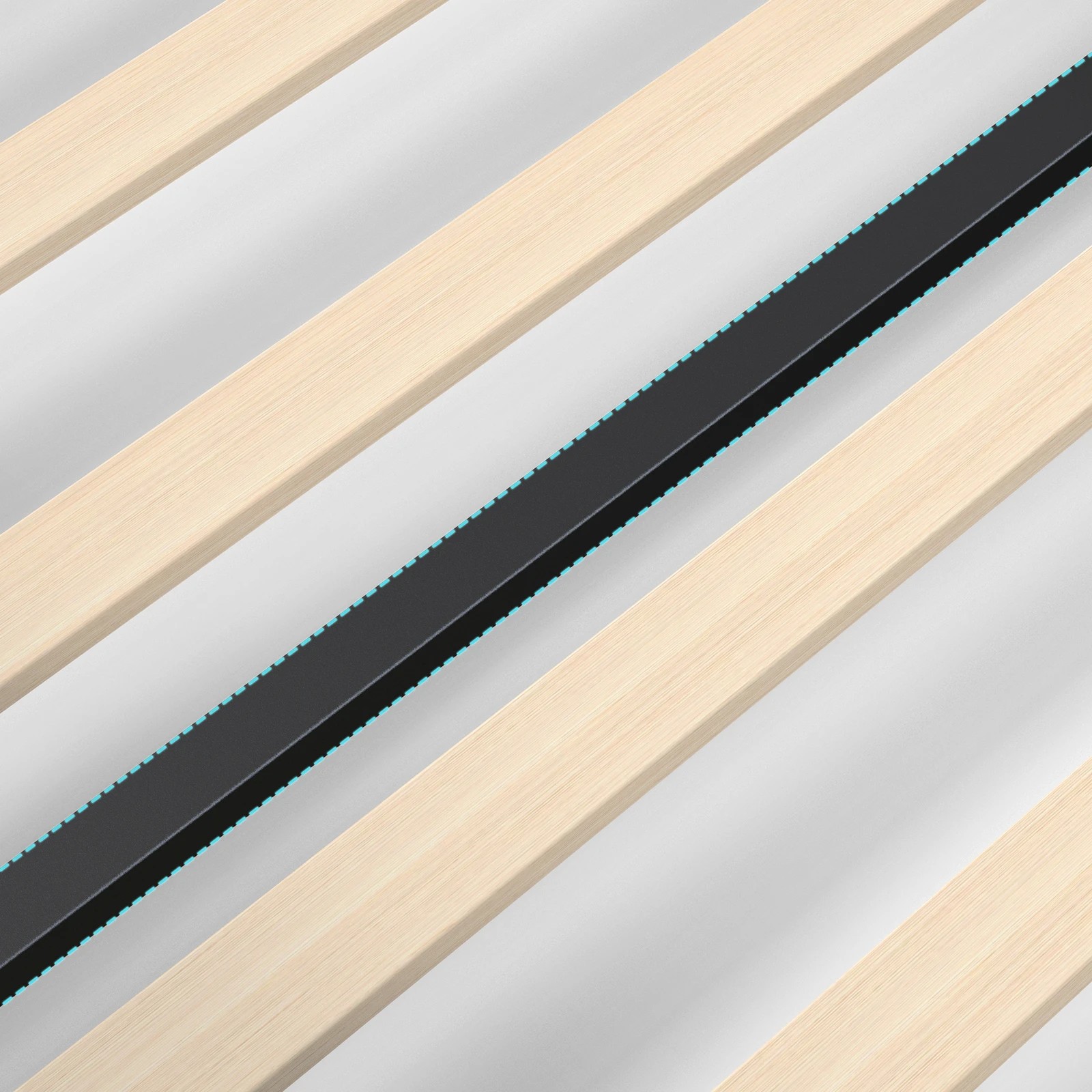 7 Alfordson Bed Frame Single Size Tufted Headboard Base Leather Hundolf - Black, 7 of 10