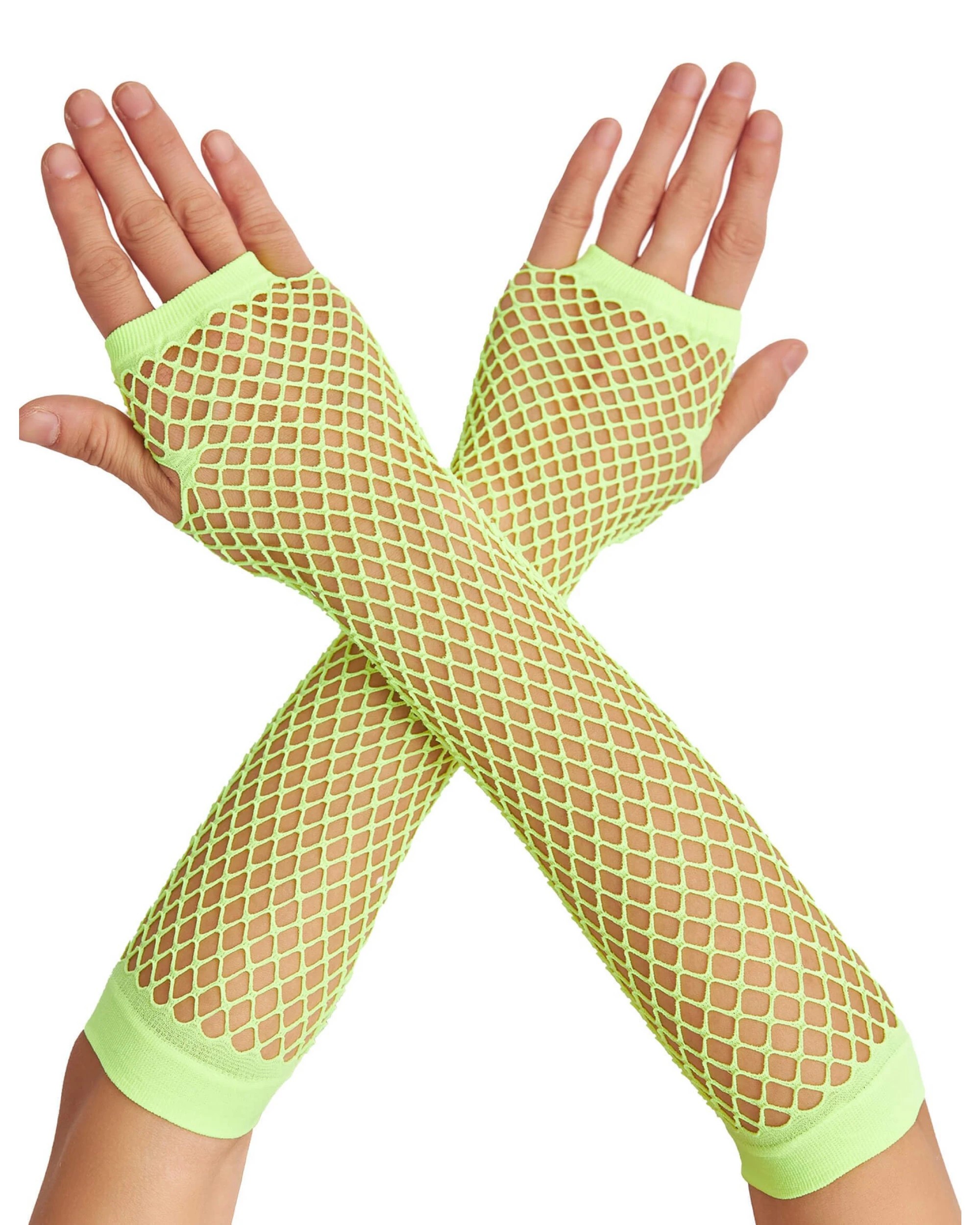 1 BR Costumes Fingerless Fishnet Gloves for Costumes 12 Pack, 1 of 2