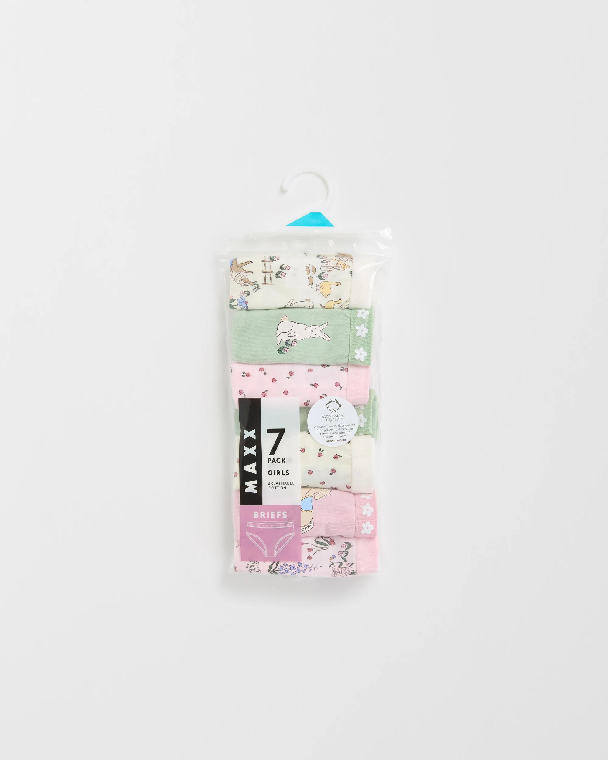 2 Maxx Australian Cotton 7 Pack Younger Girls Briefs FARM FLORAL, 2 of 2