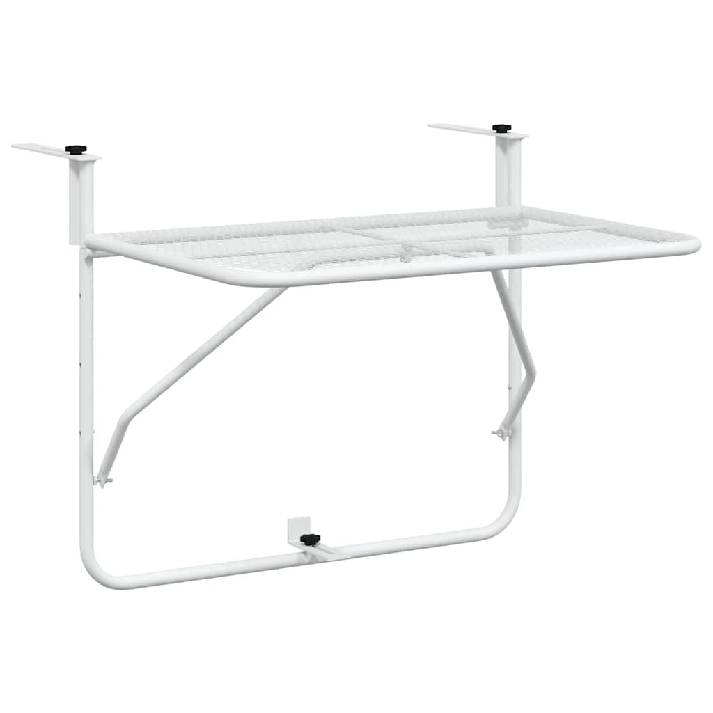2 vidaXL Balcony table Foldable - White, 2 of 9