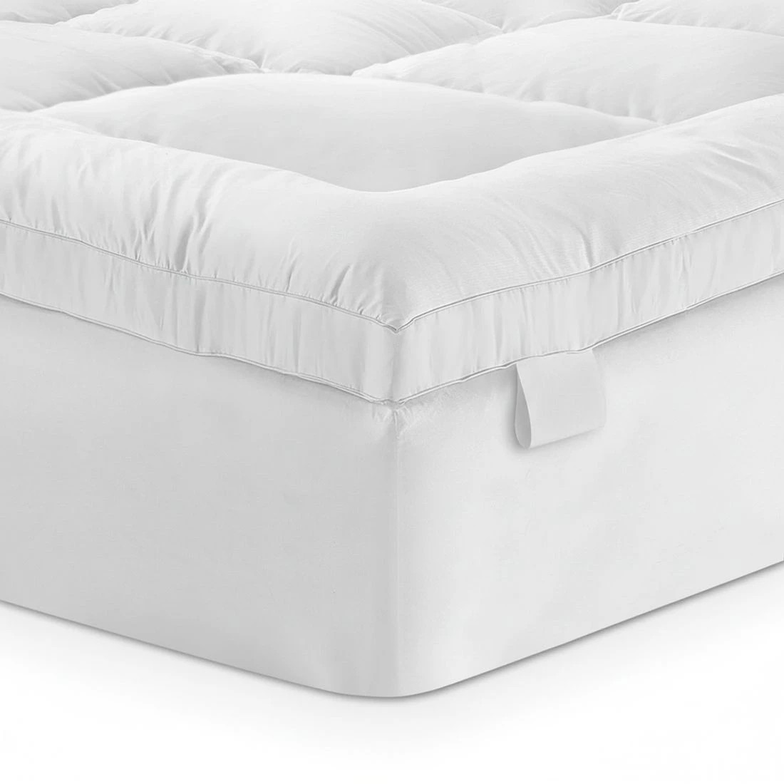 8 Giselle Bedding 5cm Bamboo Pillowtop Mattress Topper 1000GSM Mattress Pad for Back Pain Relief - Double Bed - White, 8 of 8