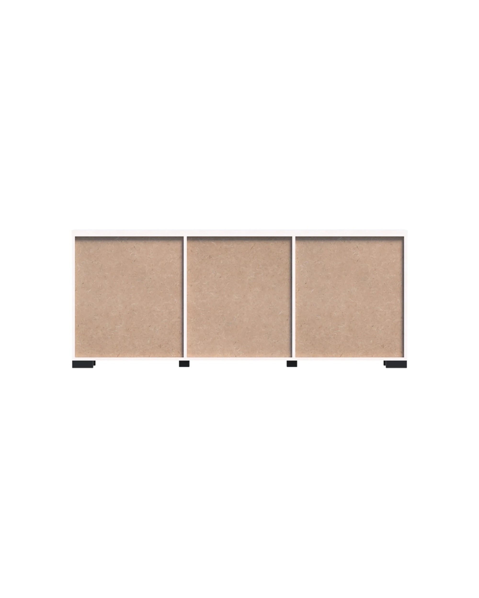 5 Alpine Bay Elara 3 Door Buffet Wood-Look Scratch Resistant Storage - White, 5 of 6