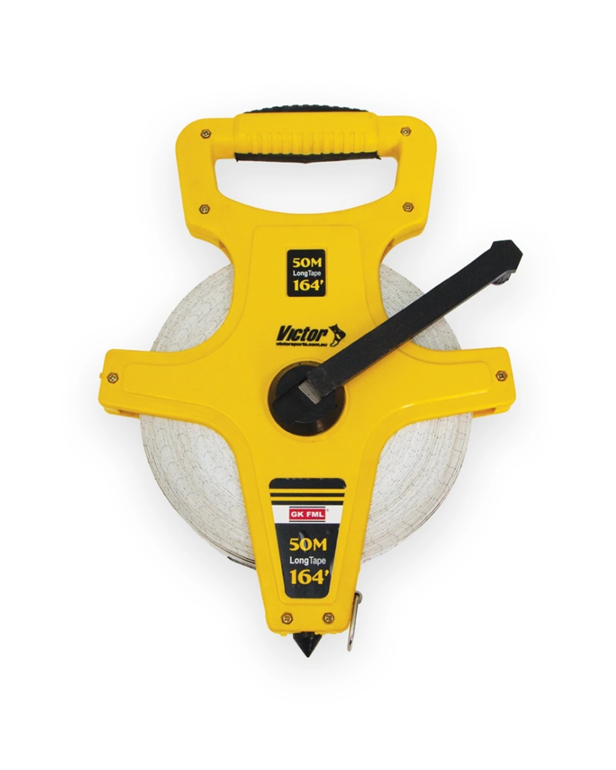 1 Victor Sports Tape Measure Open Reel Metric Imperial Winder 50m - Yellow, 1 of 1