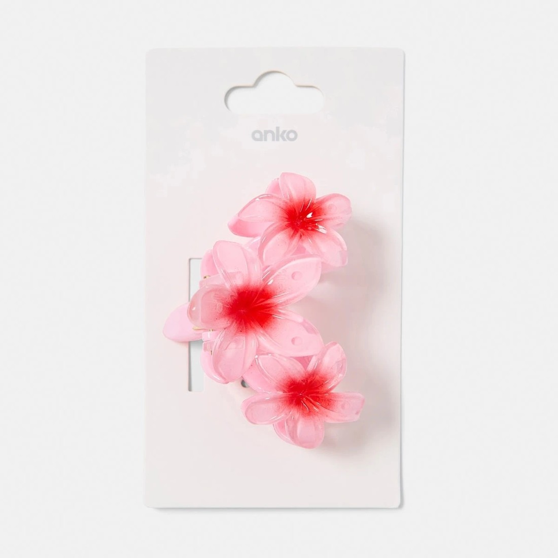 4 Pink Gradient Frangipani Claw Hair Clip, 4 of 4