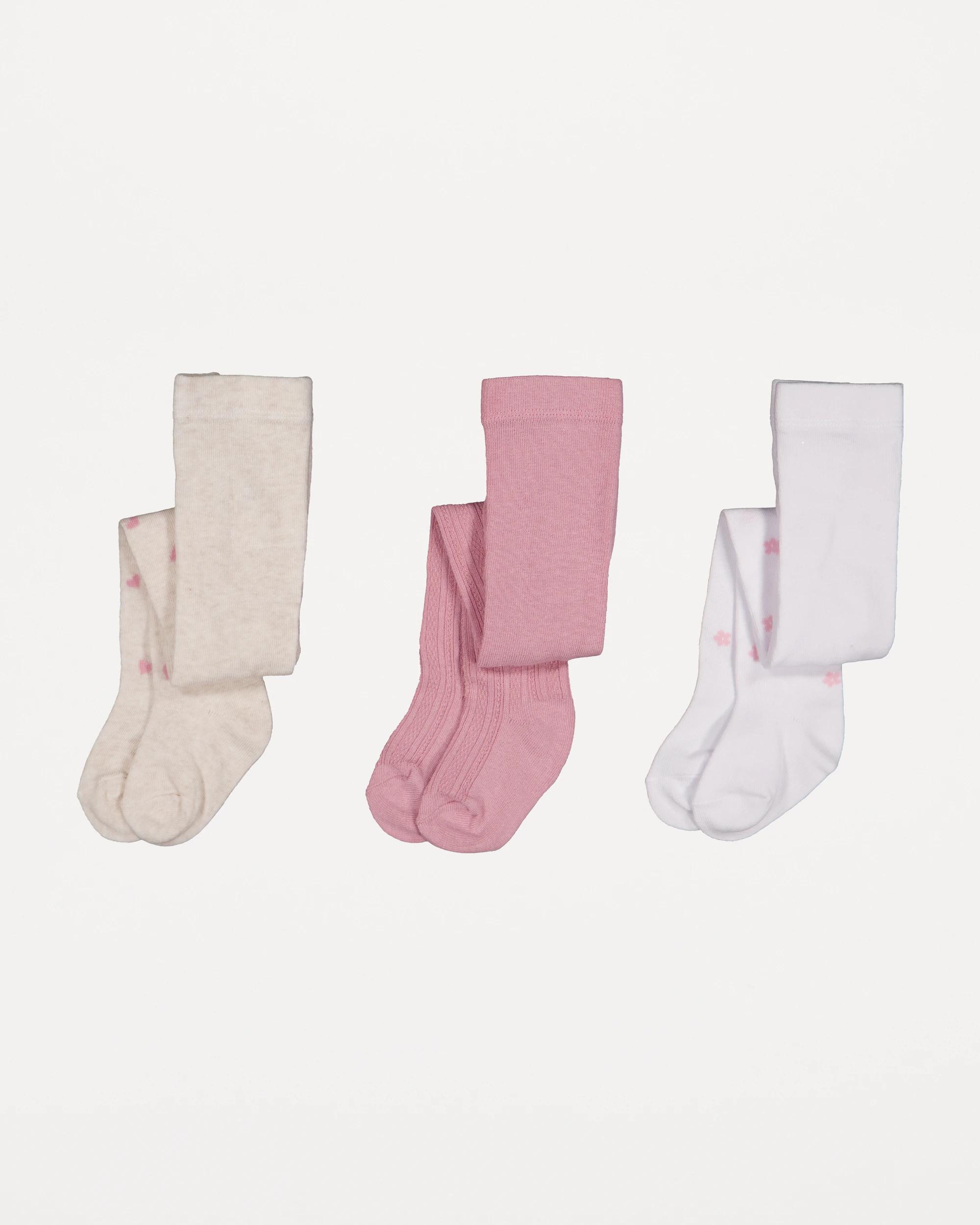 1 3 Pack Cable Tights Pnk Tpack, 1 of 3