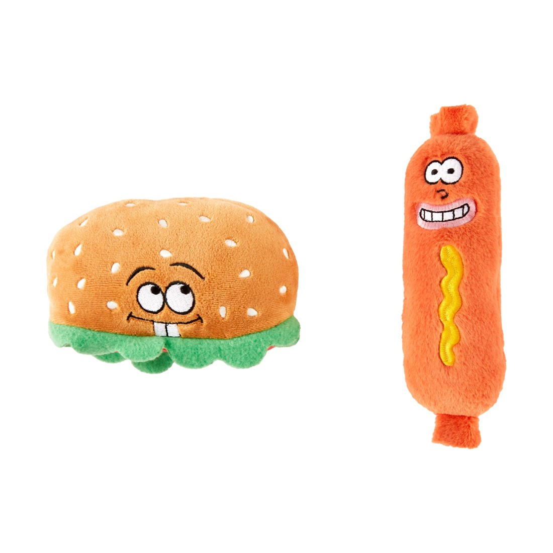 1 2 Pack Hot Dog and Sausage Chew Pet Toy, 1 of 3