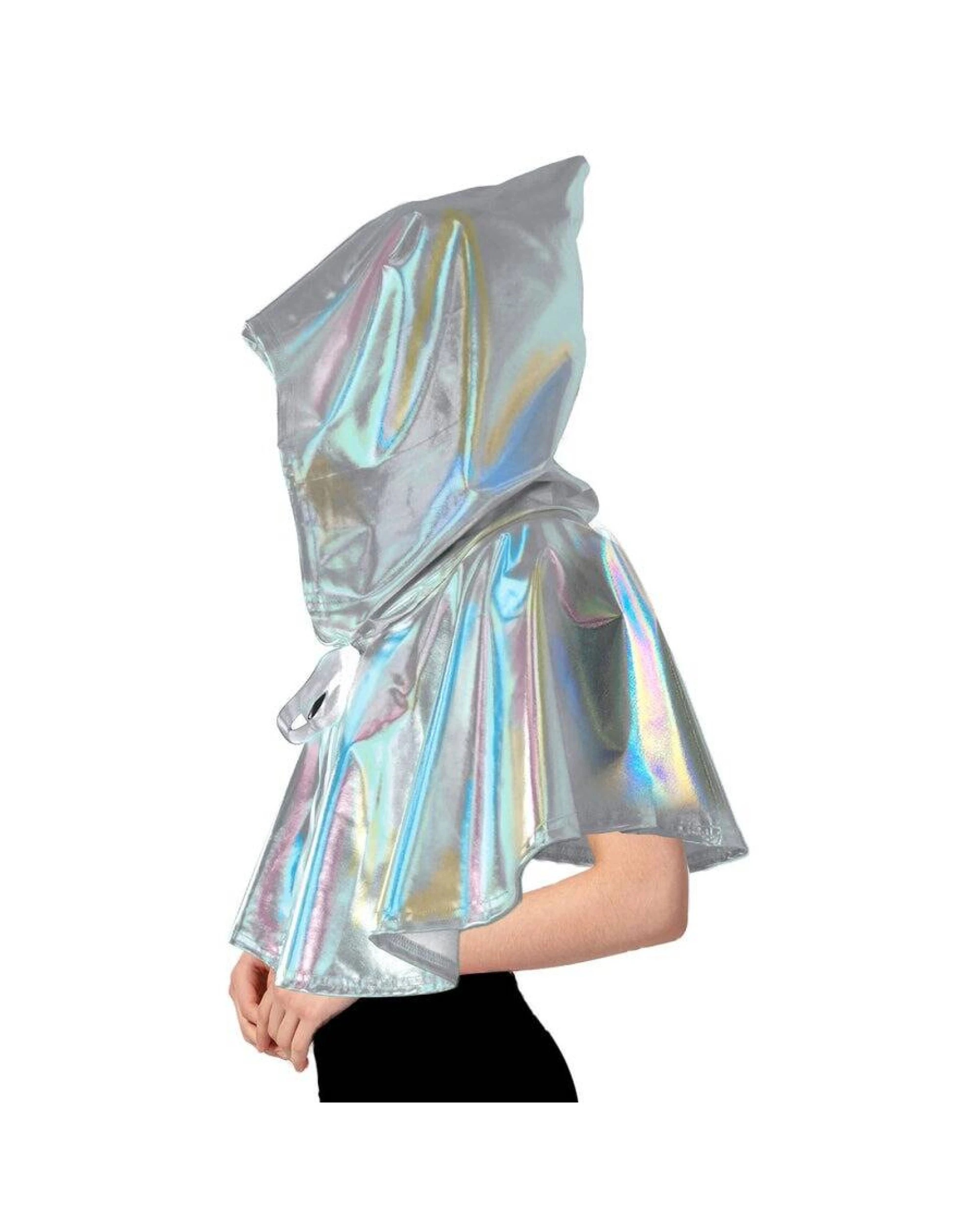 2 BR Costumes Iridescent Metallic Mini Hooded Cape for Halloween Costume Party, 2 of 2