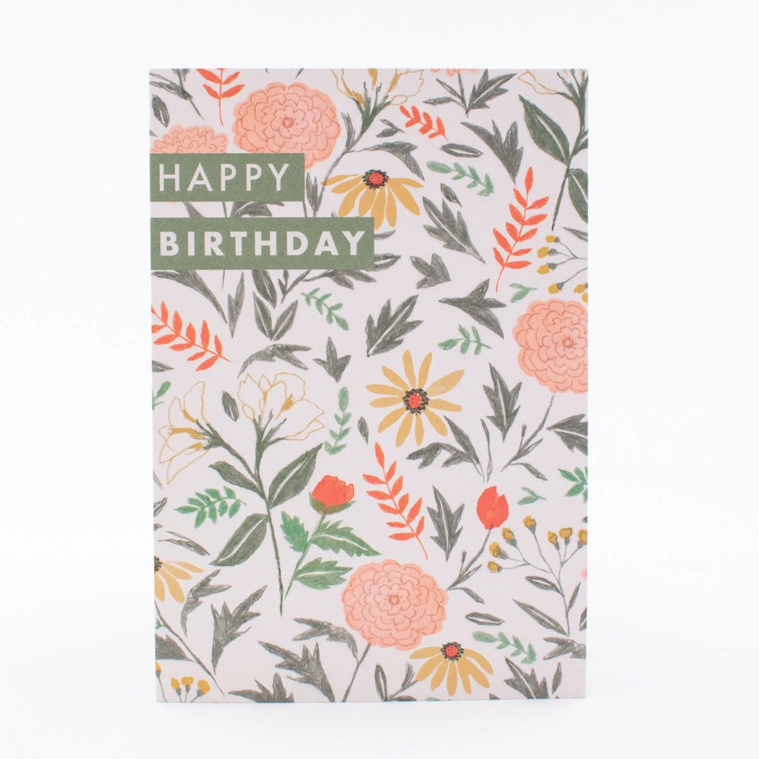 1 Hallmark Birthday Card - Floral Wallpaper, 1 of 3