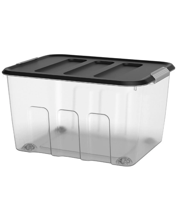 J.Burrows 52L Modular Storage Container Clear/Grey