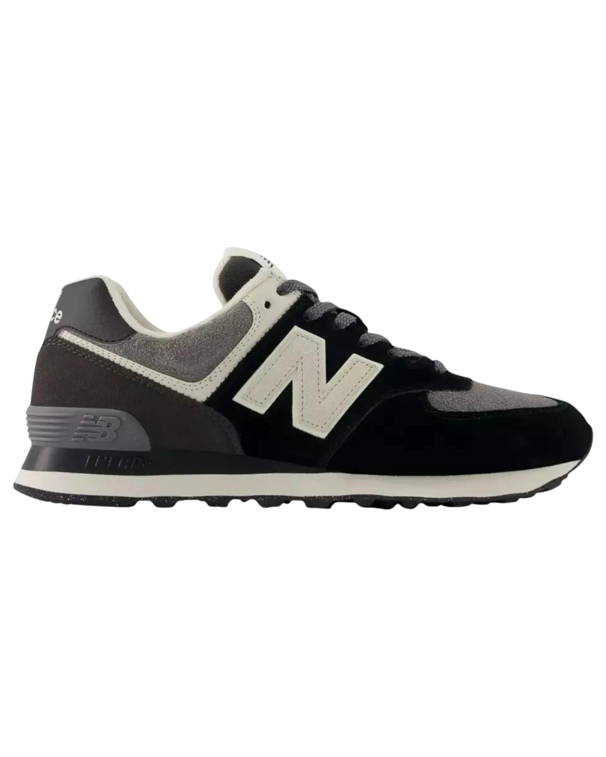 1 New Balance Mens 574 Athletic Shoes BLACK MULTI, 1 of 6