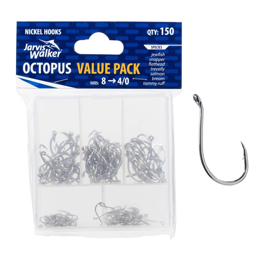 1 Jarvis Walker Assorted Nickel Hooks, 1 of 4
