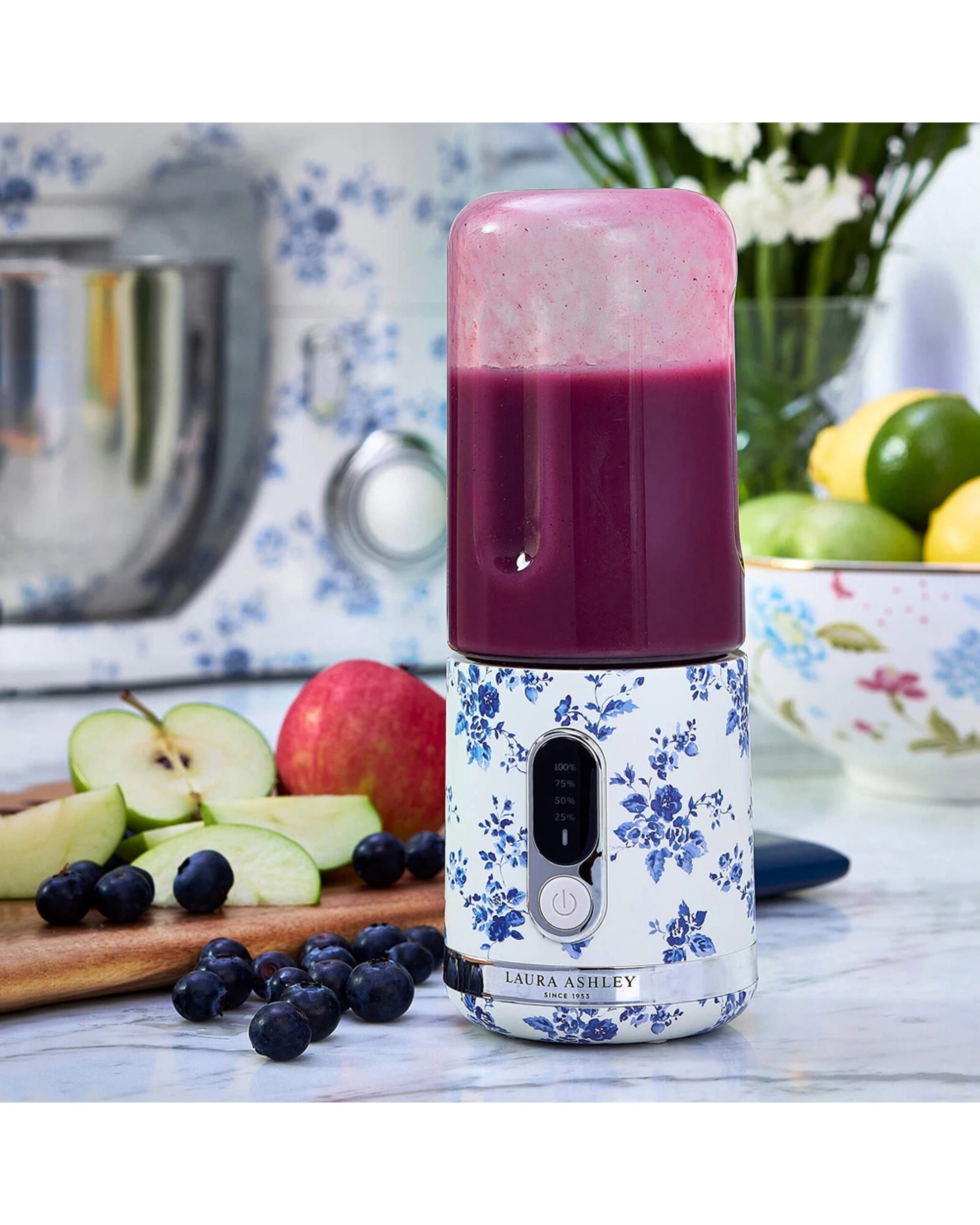 4 Laura Ashley USB Portable Rechargeable Smoothie Maker Blender Vacuum Insulted - Pattern, 4 of 4