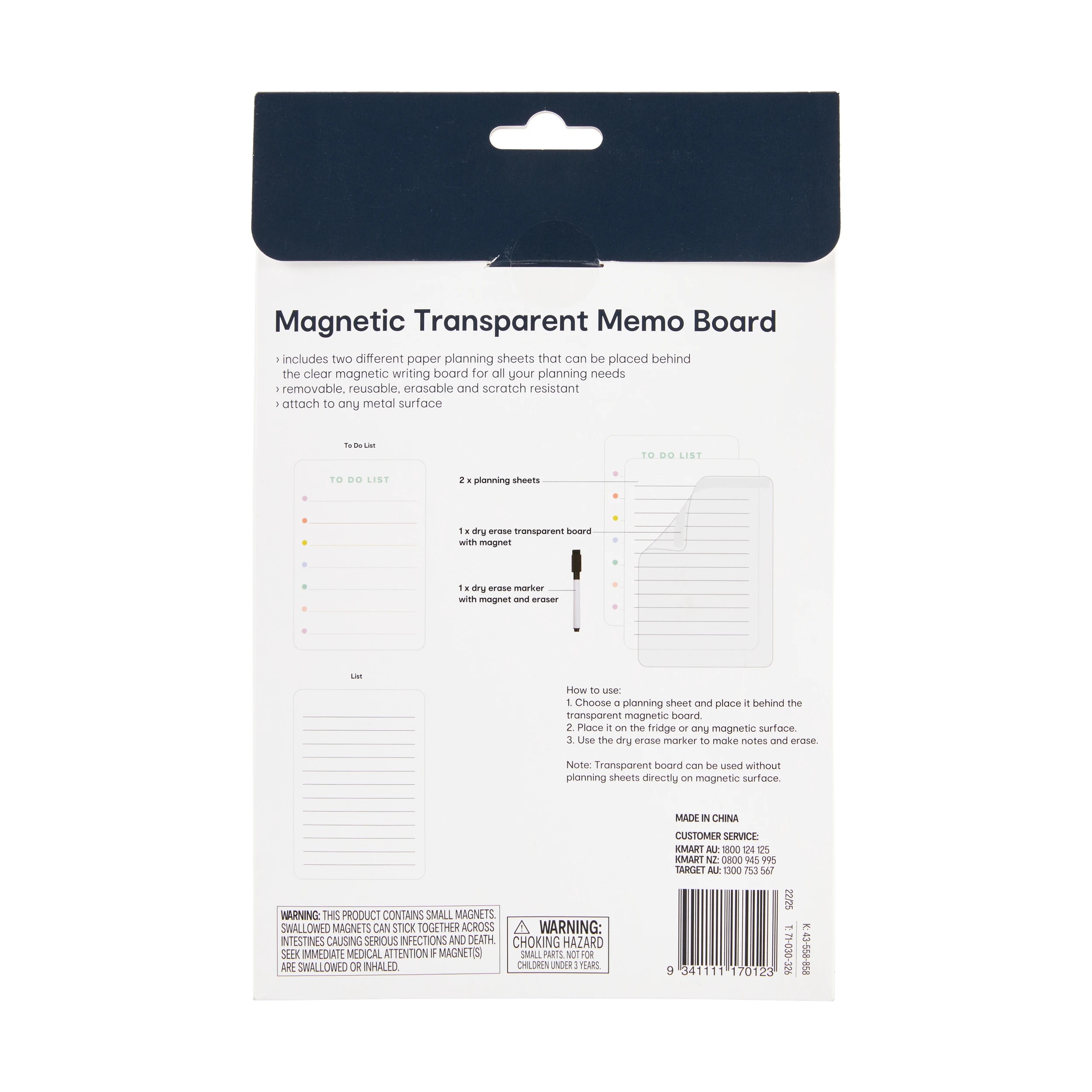 6 A5 Magnetic Transparent Memo Board, 6 of 6