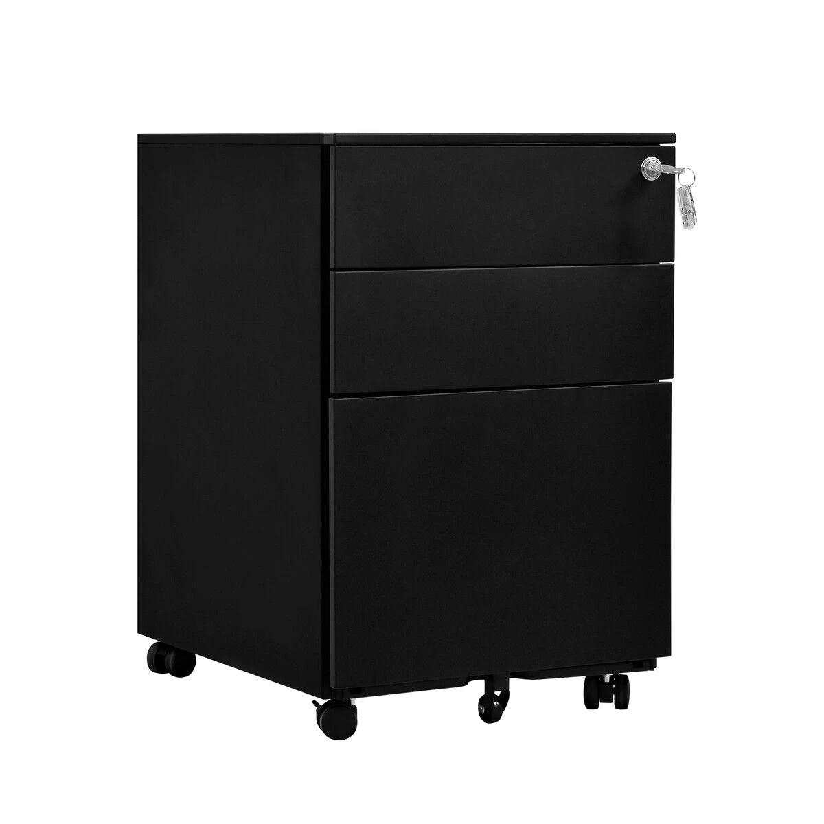 Ausway 3 Drawer Steel File Cabinet Metal Office Under Desk - Kmart