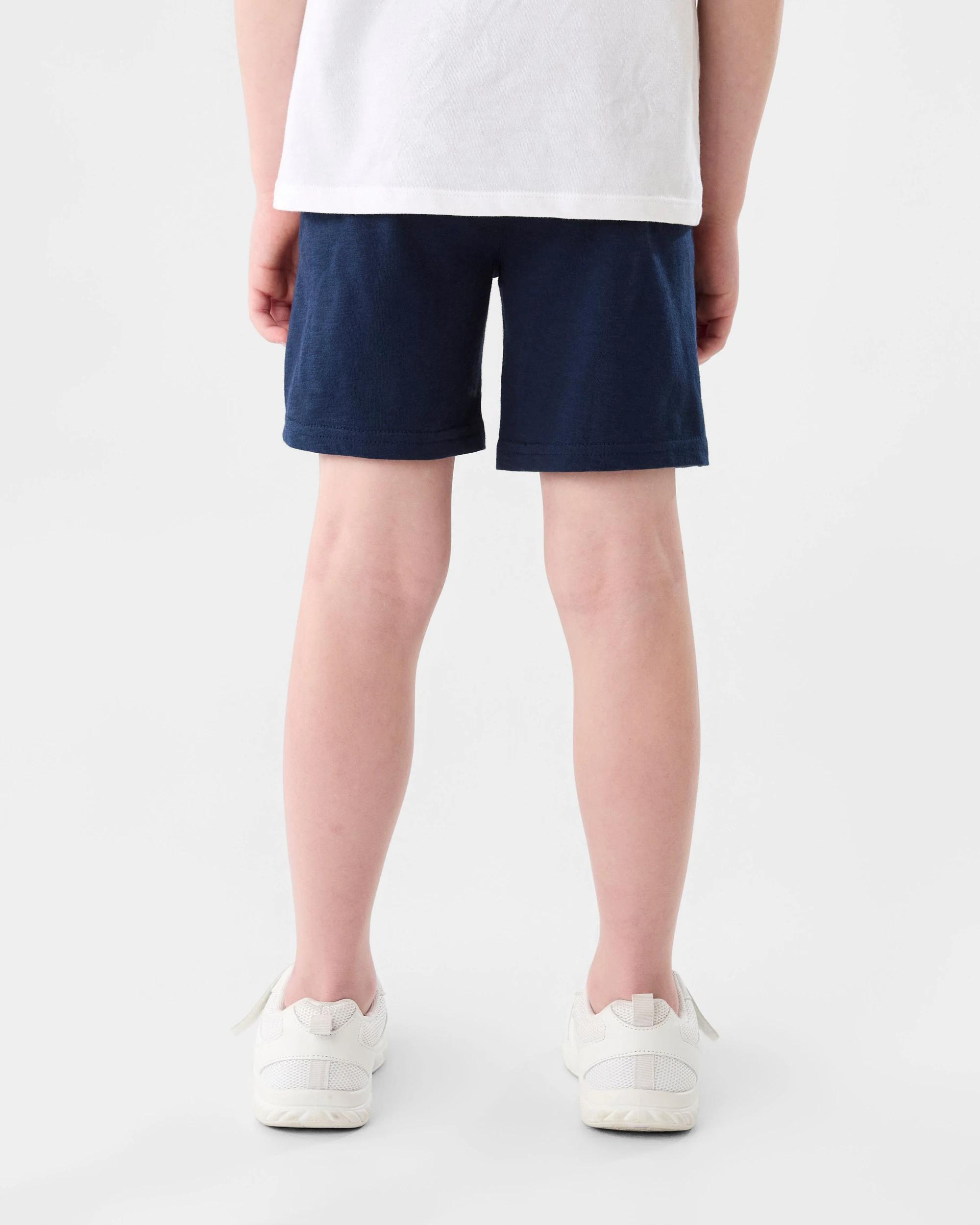 2 Cotton Knit Shorts Dress Navy, 2 of 6
