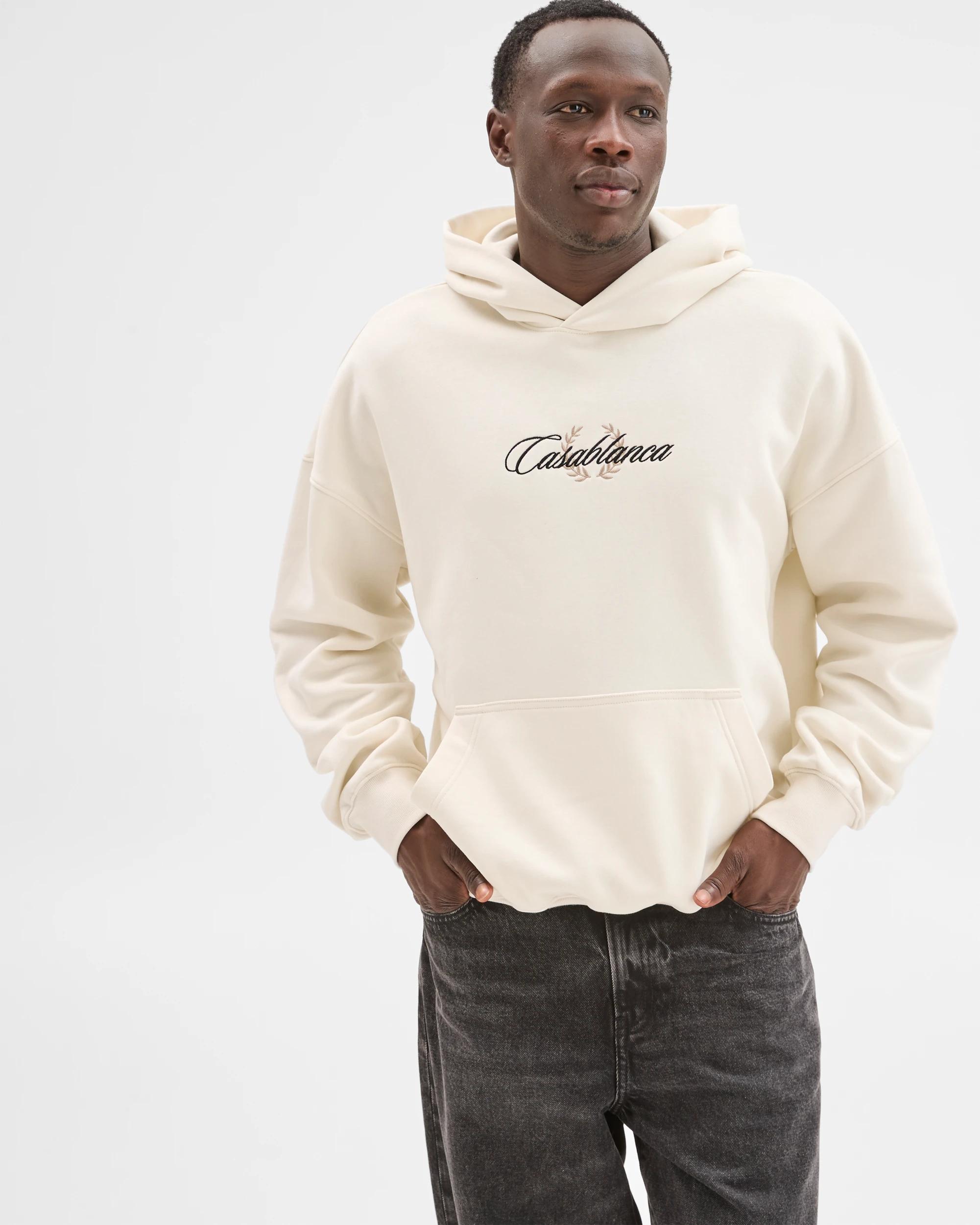 2 Commons Australian Cotton Blend Heavyweight Graphic Hoodie WHITE CASABLANCA, 2 of 6