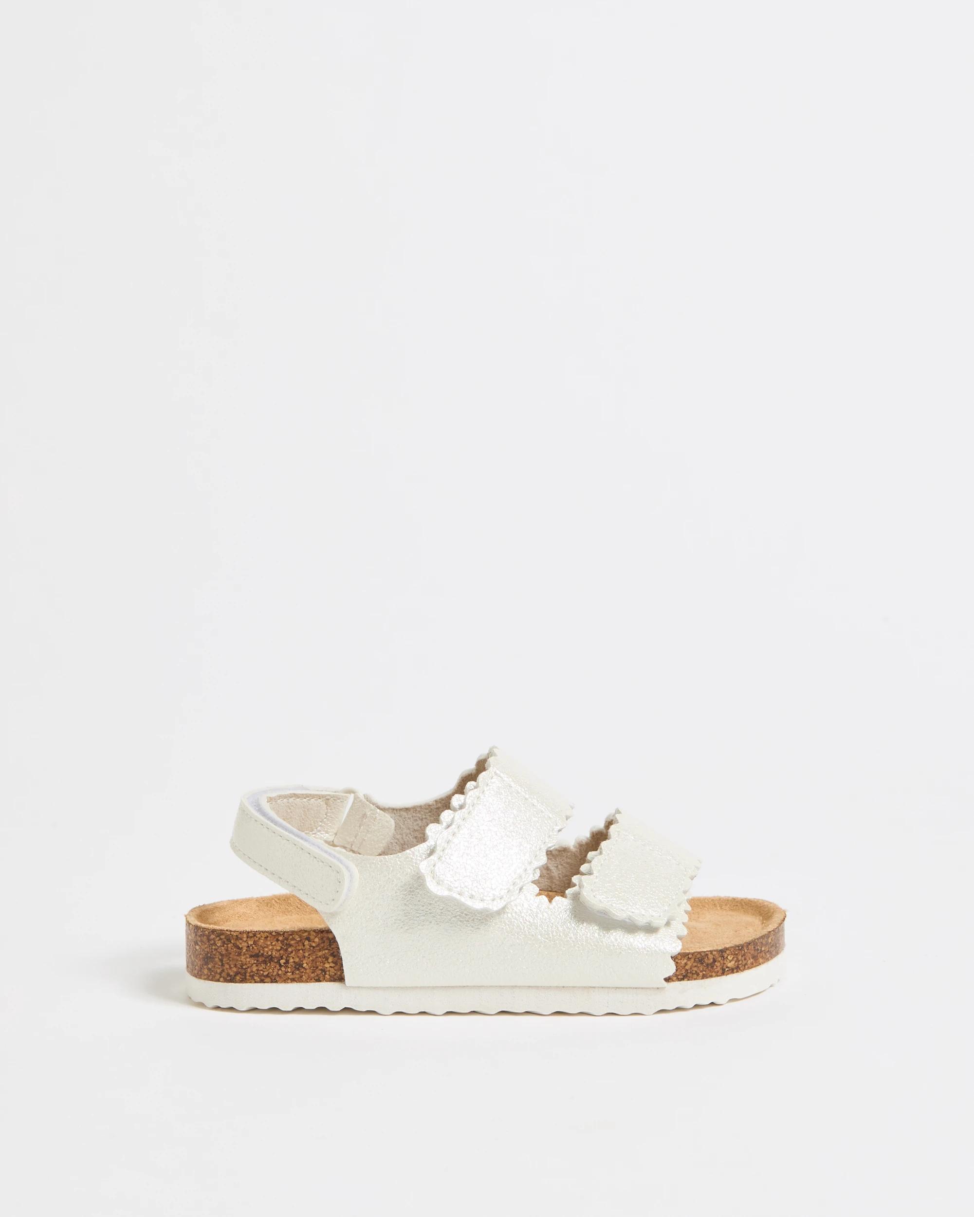 1 Target Baby PU Moulded Cork Sandals WHITE, 1 of 3