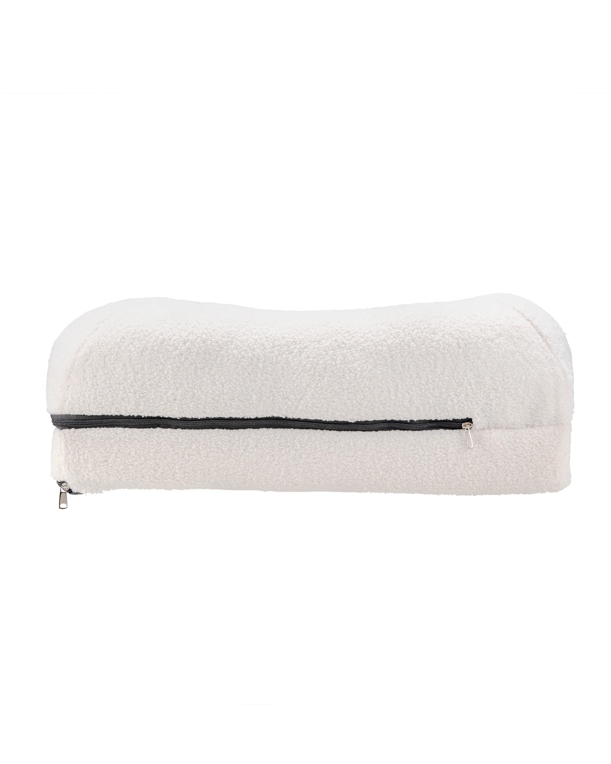 3 Petzly Memory Foam Dog Bed Plush Pet Sofa Calming Bed Washable White X Large 106CM, 3 of 9
