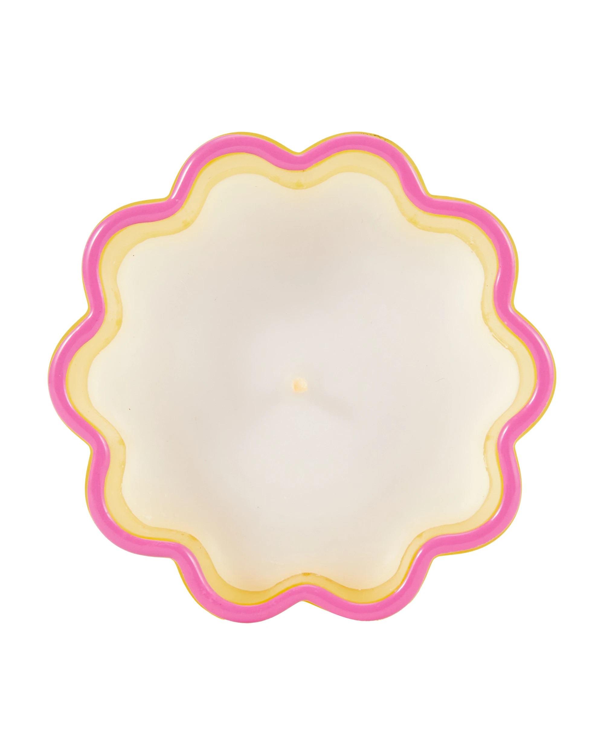 3 Scallop Glass Candle - Yellow, 3 of 5