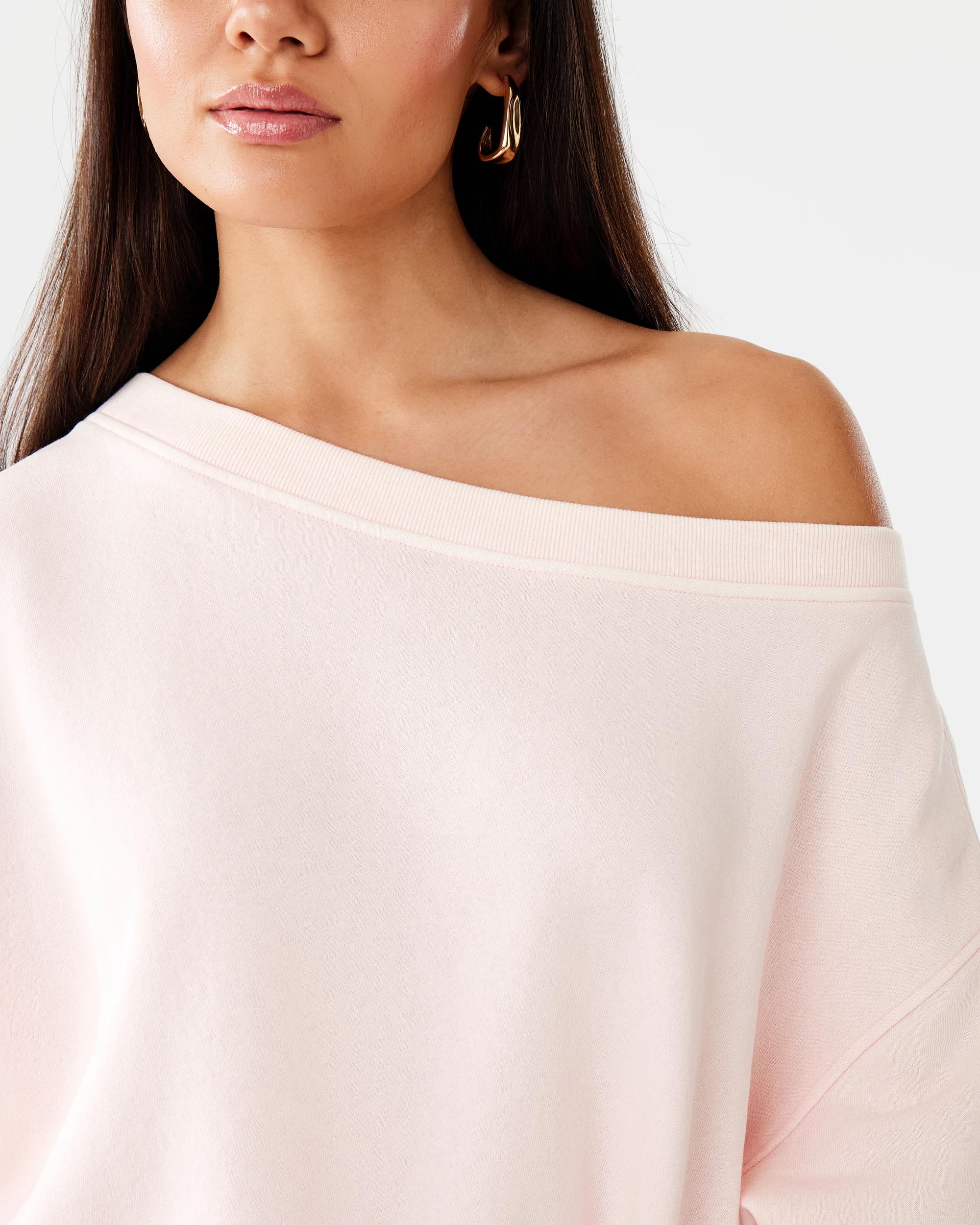 8 Off The Shoulder Sweatshirt Bllet Pink, 8 of 10