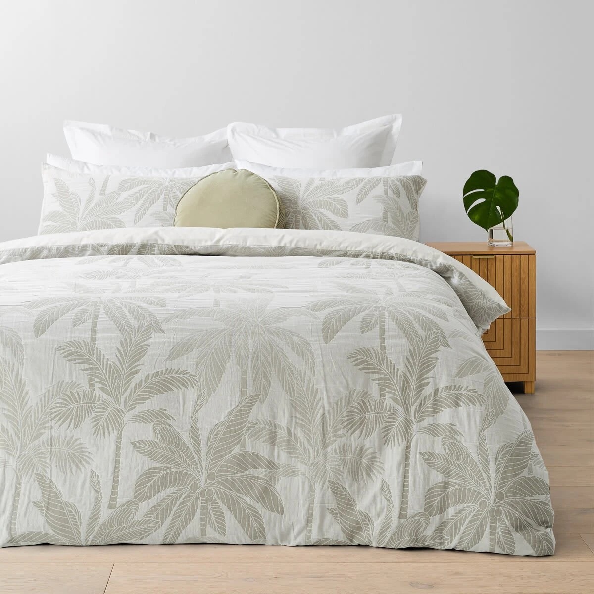 1 Palm Cotton Quilt Cover Set - Double Bed, 1 of 6