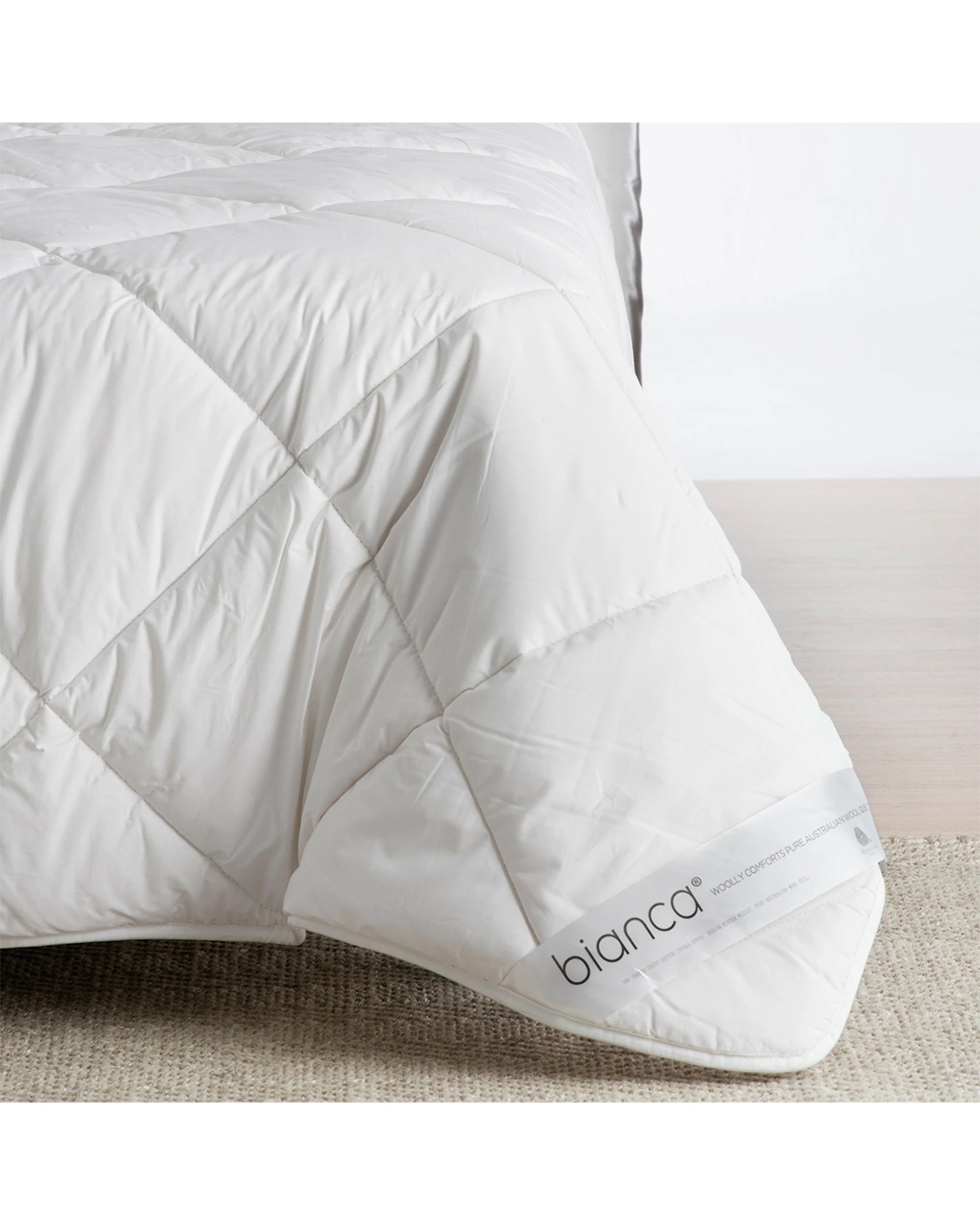 2 Bianca Woolly Comforts Australian Wool Quilt 550gsm - Single Bed - White, 2 of 2