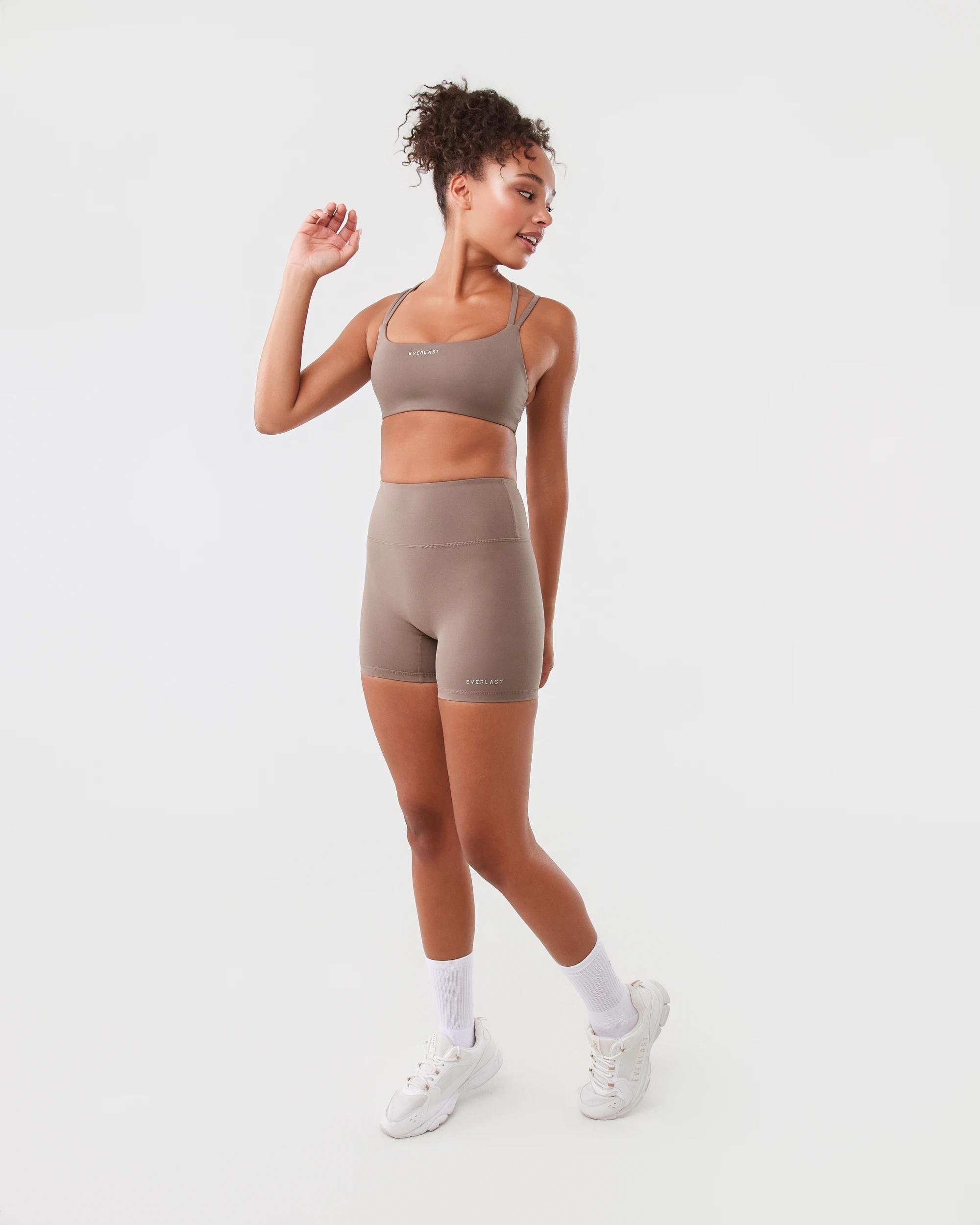 3 Everlast Womens Strappy Crop Top Mushroom, 3 of 10