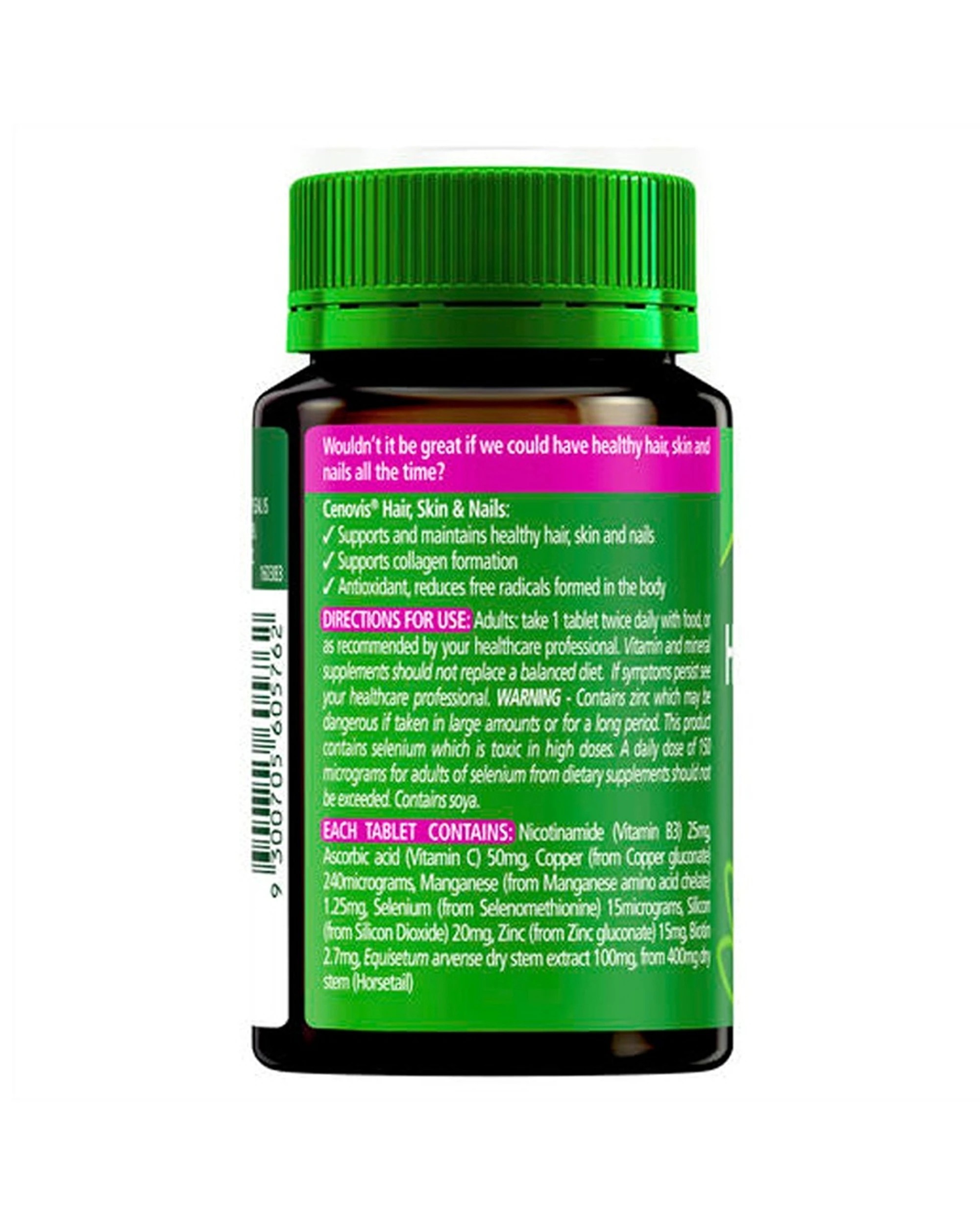 2 Cenovis 60pc Hair Skin Nails Tablets Supports Collagen Formation, 2 of 4