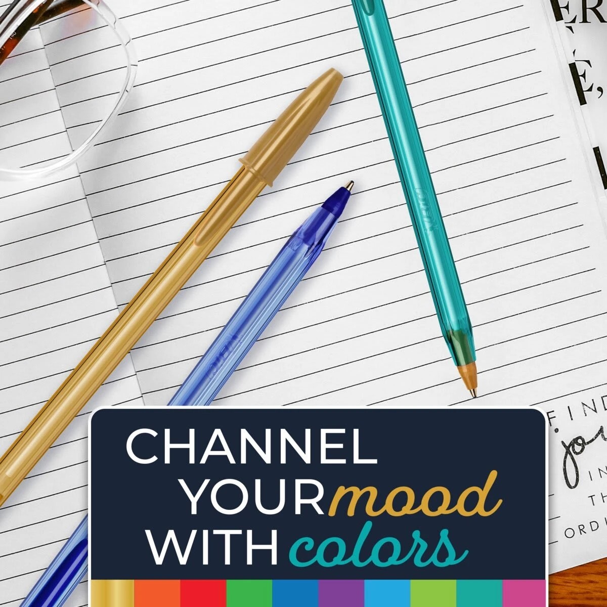 6 8 Pack BIC Cristal Fashion Ball Pens, 6 of 7