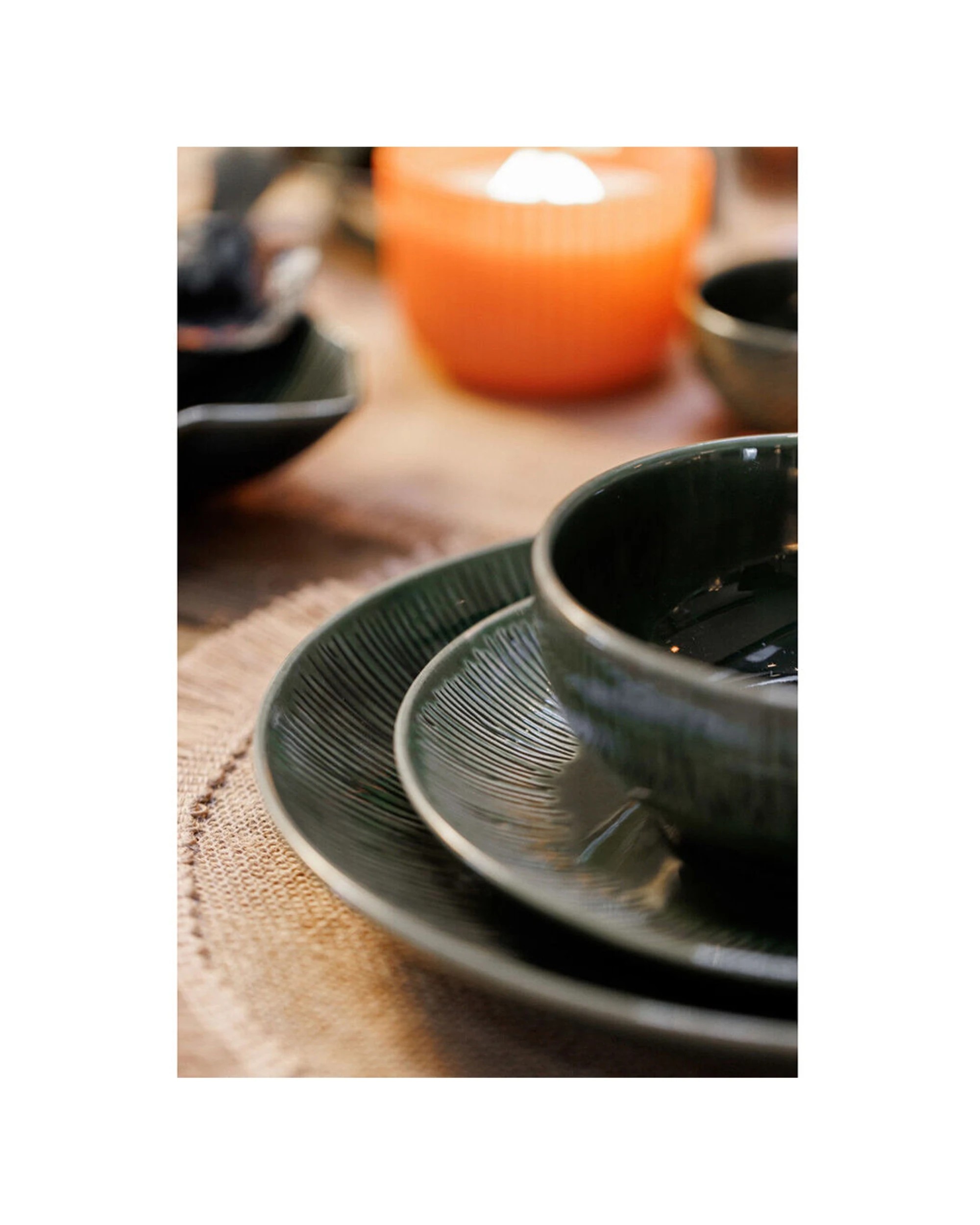 6 Mikasa 4pc Stoneware Dinner Plate Set 21.5cm - Green, 6 of 7