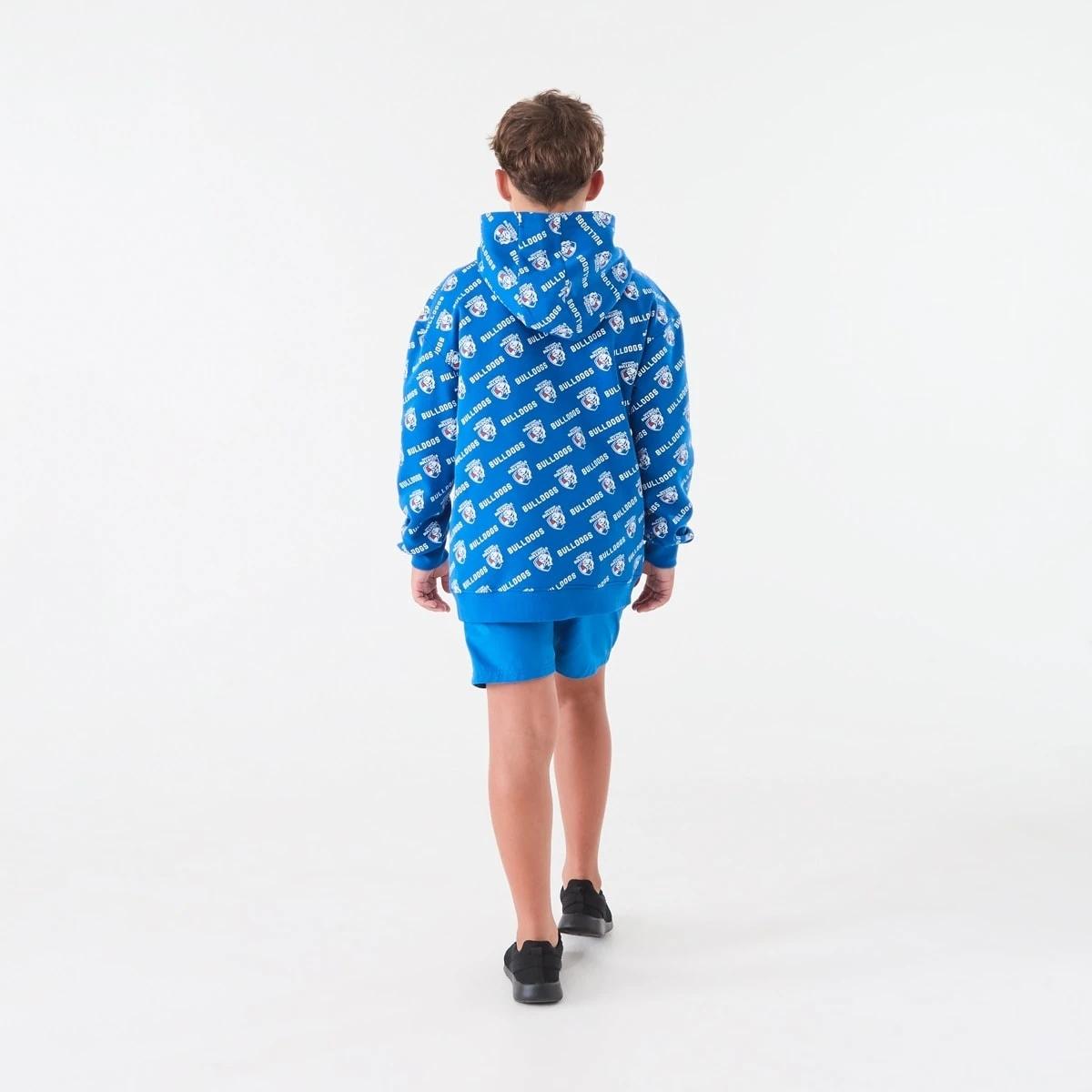 9 Official AFL Kids All Over Print Hoodie Bulldogs, 9 of 9